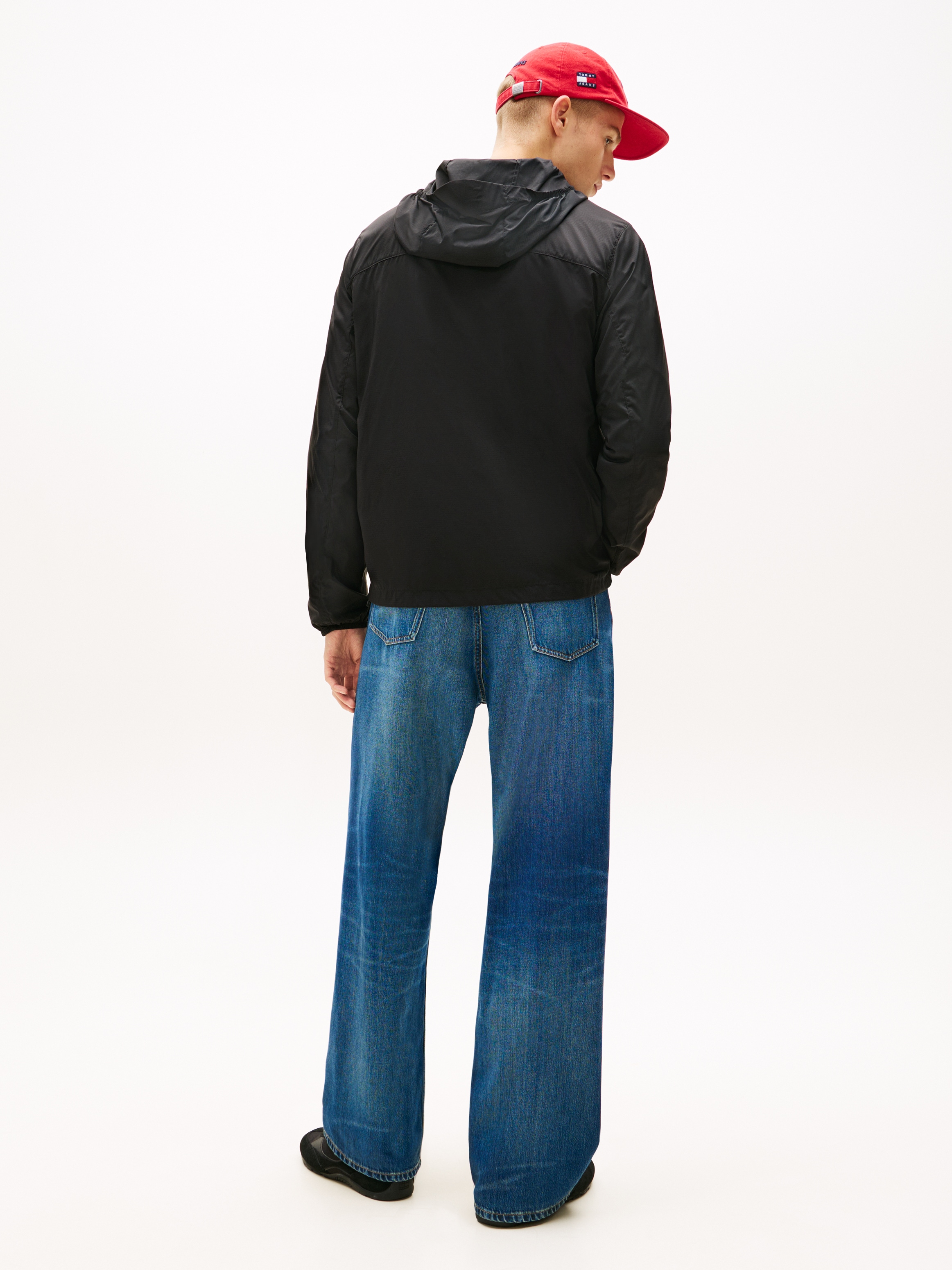 Tommy Jeans Veste d'extérieur »TJM OUTDOOR SHELL« mit Kapuze Windsheeter Windjacke Packable Fahrradjacke Regular fit mit Kapuze