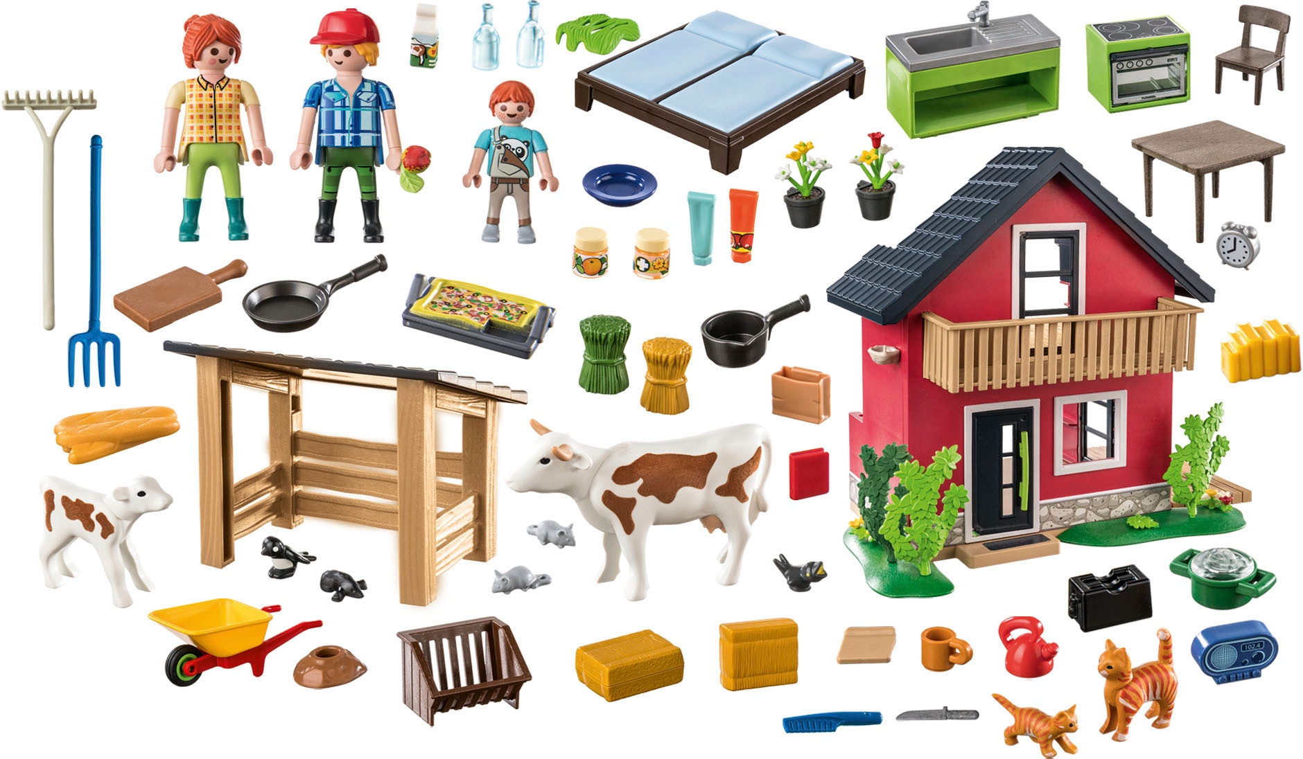Playmobil® Konstruktions-Spielset »Bauernhaus (71248), Country«, teilweise aus recyceltem Material; Made in Germany