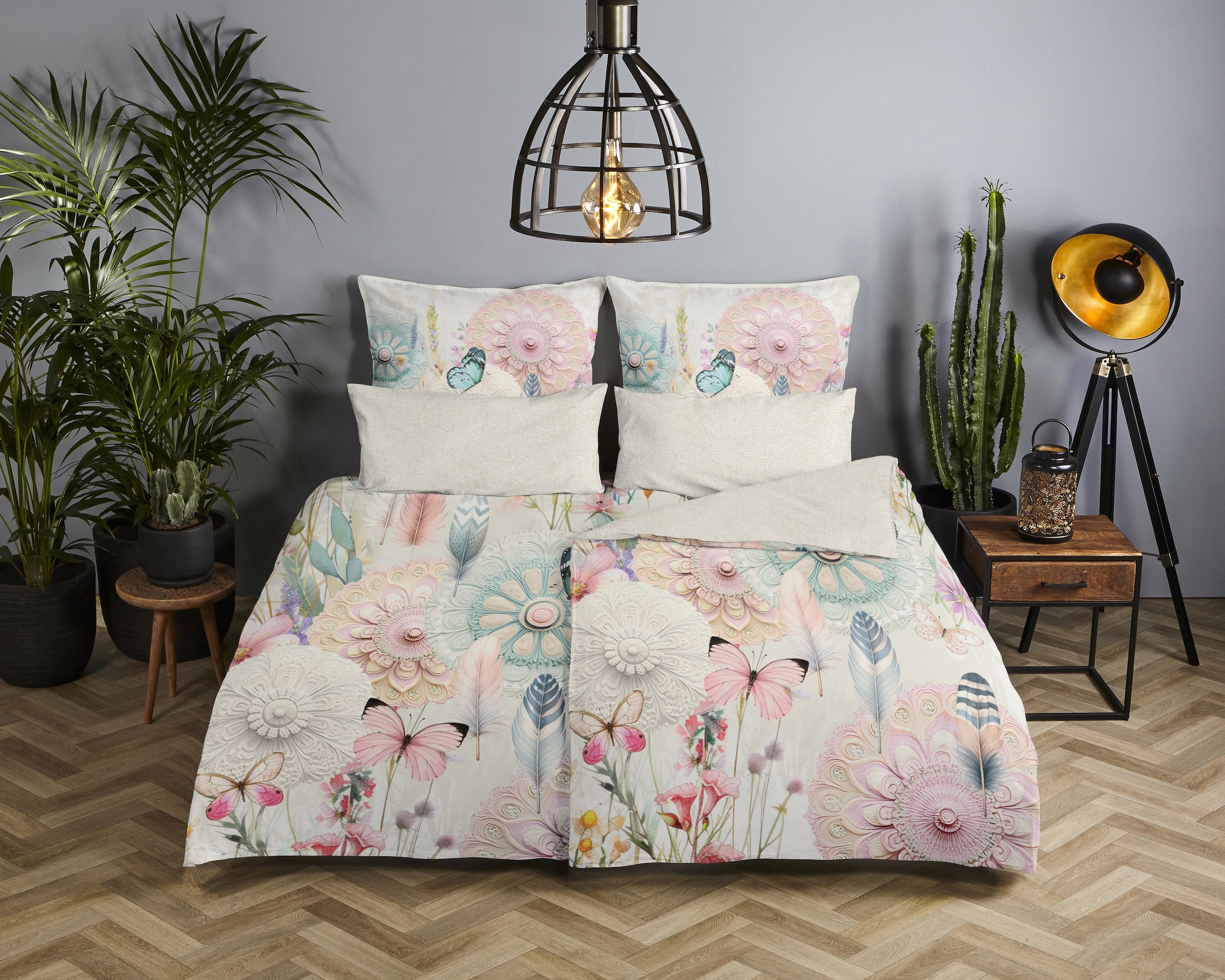 hip Kissenhülle »Maysa«, (1 St., 1- 40x80 cm Kissenhülle), Baumwolle, Mako-Satin, 40x80, 1 Stück, Reissverschluss, Creme