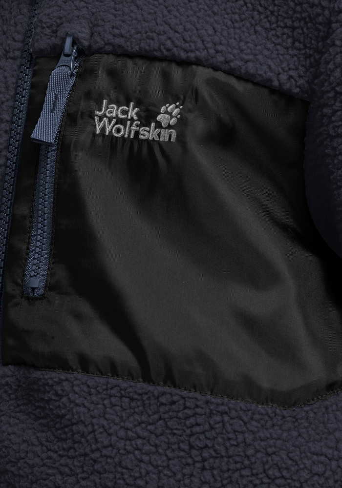 Jack Wolfskin Fleecejacke »LITE CURL FZ K« atmungsaktiv, Übergangsjacke, aufgesetzte Brusttasche mit Zipper