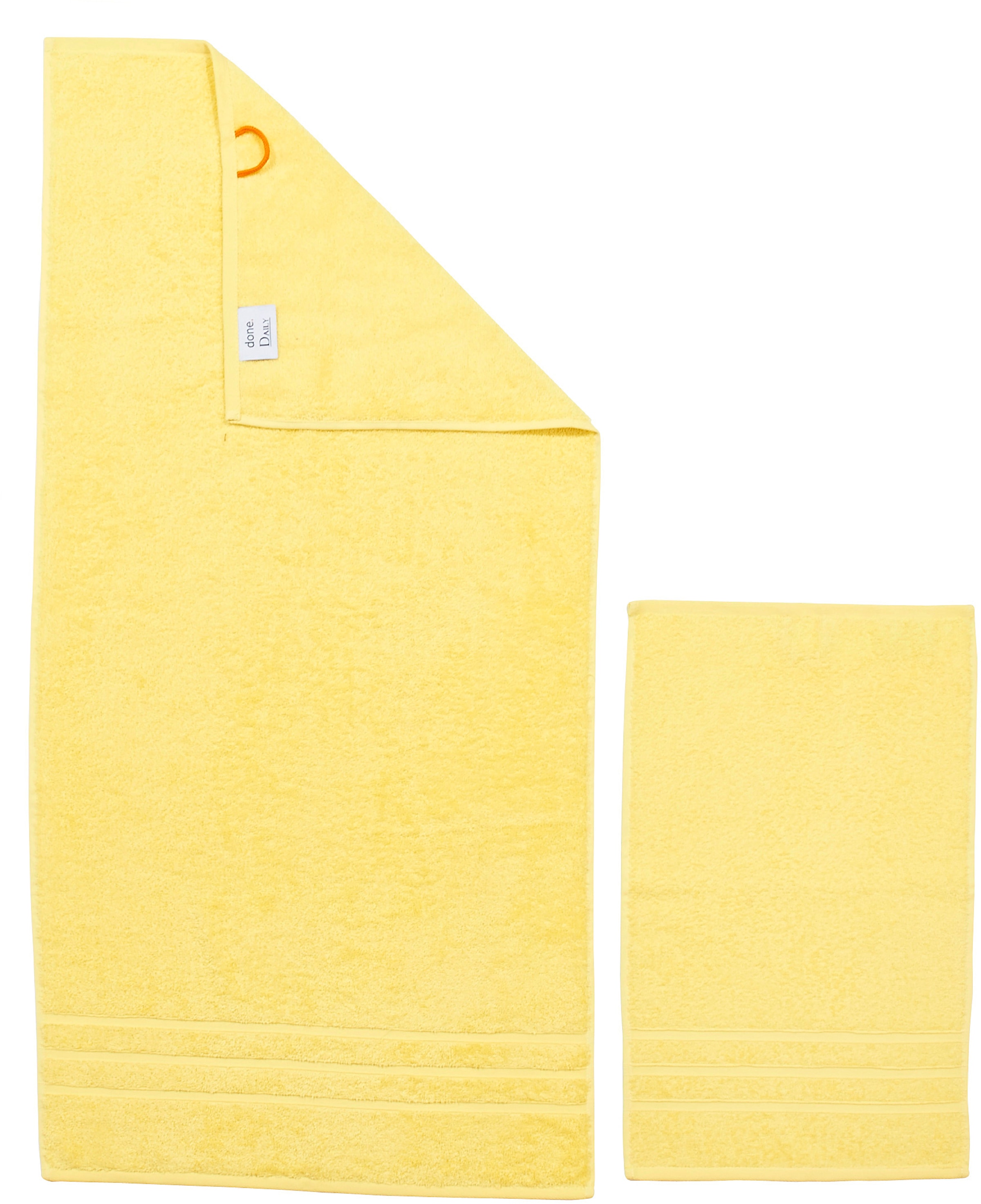 done.® Handtuch Set »Daily Uni« Set 4 Stk. Walkfrottier saugfähiges Walkfrottier, in verschiedenen Set Varianten erhältlich