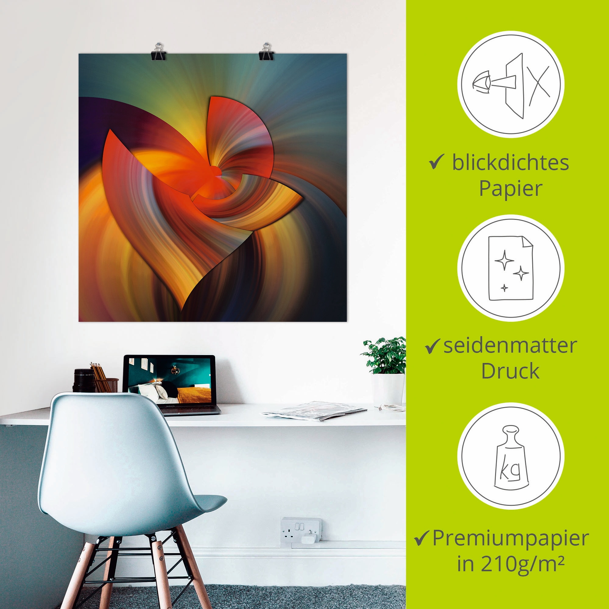 Artland Poster »Abstraktes in bunt« 1 cuis tlg. ohne Rahmen