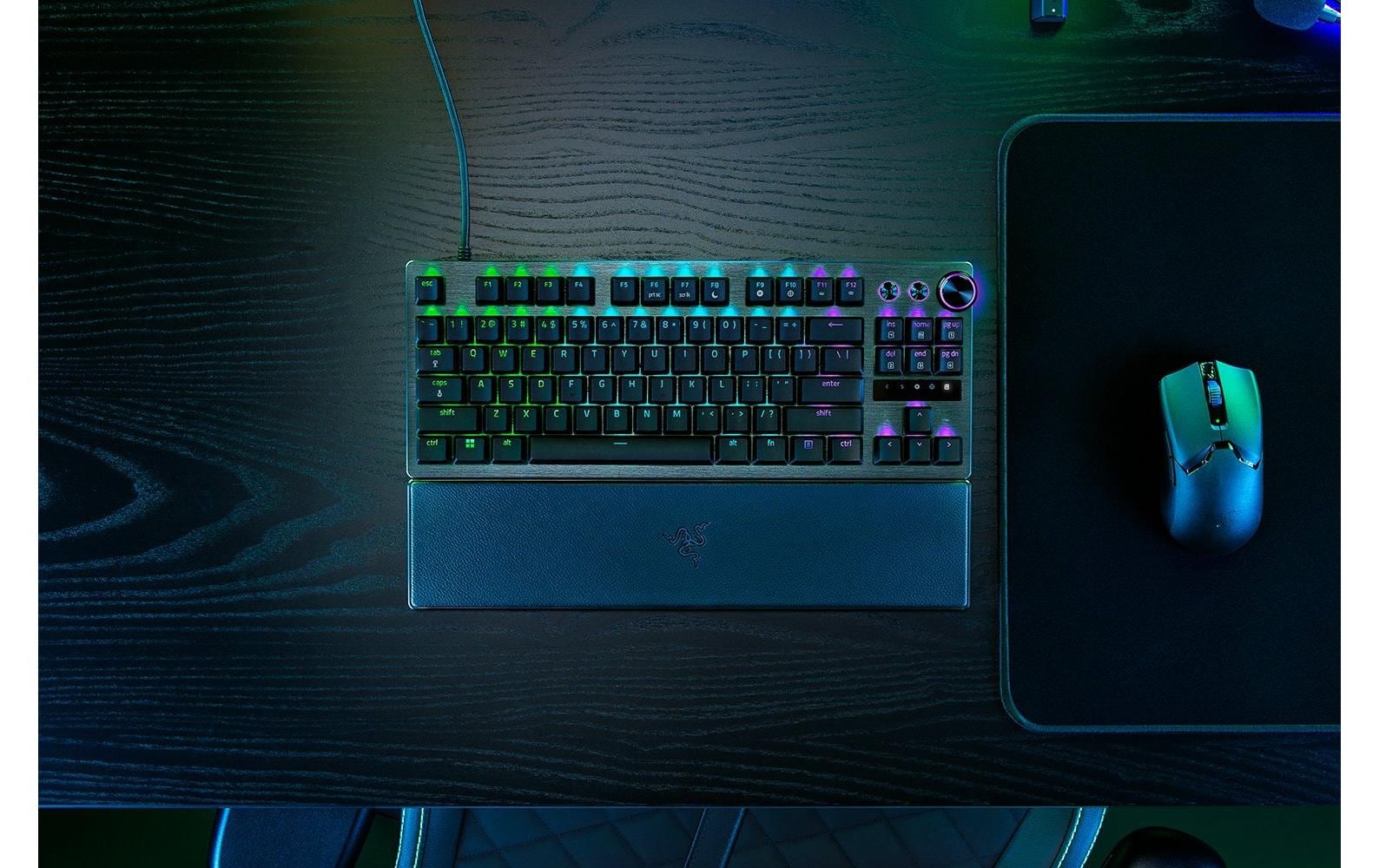 RAZER Gaming-Tastatur »Huntsman V3 Pro Tenkeyless DE Layout«, (Handgelenkauflage-Multimedia-Tasten)