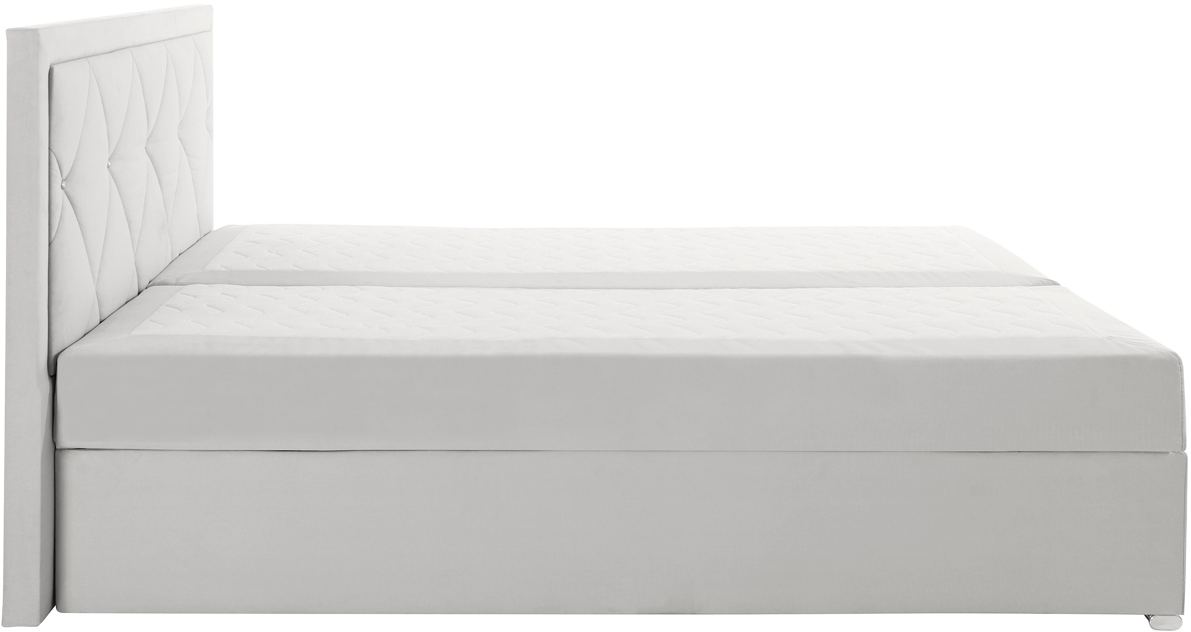 Leonique Boxbett »Alfie, Bestseller, wahlweise mit Bettkasten«, mit Strasssteinen im Kopfteil, H2, H3 und H4 wählbar