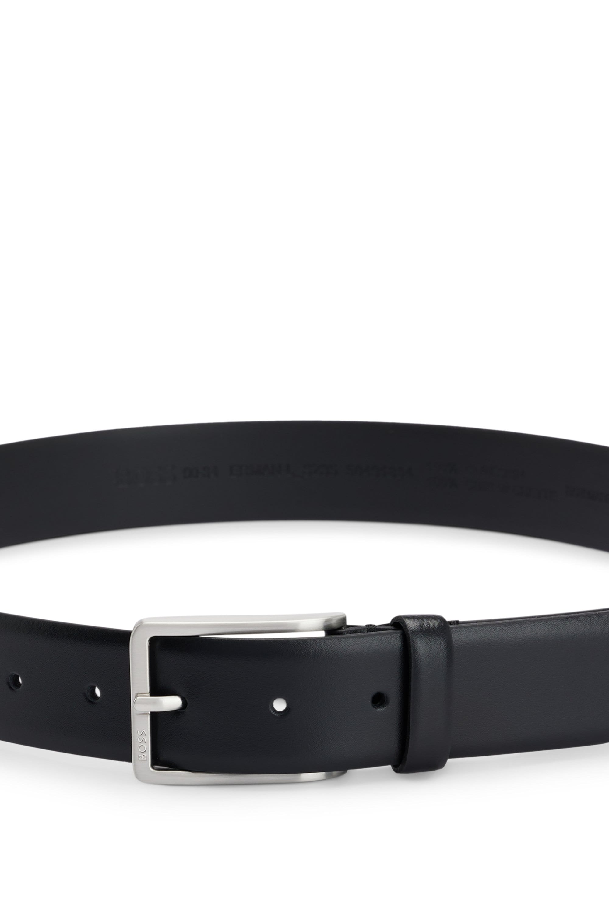 BOSS Ceinture en cuir »Erman-L_Sz35« avec embossage BOSS discret sur la boucle