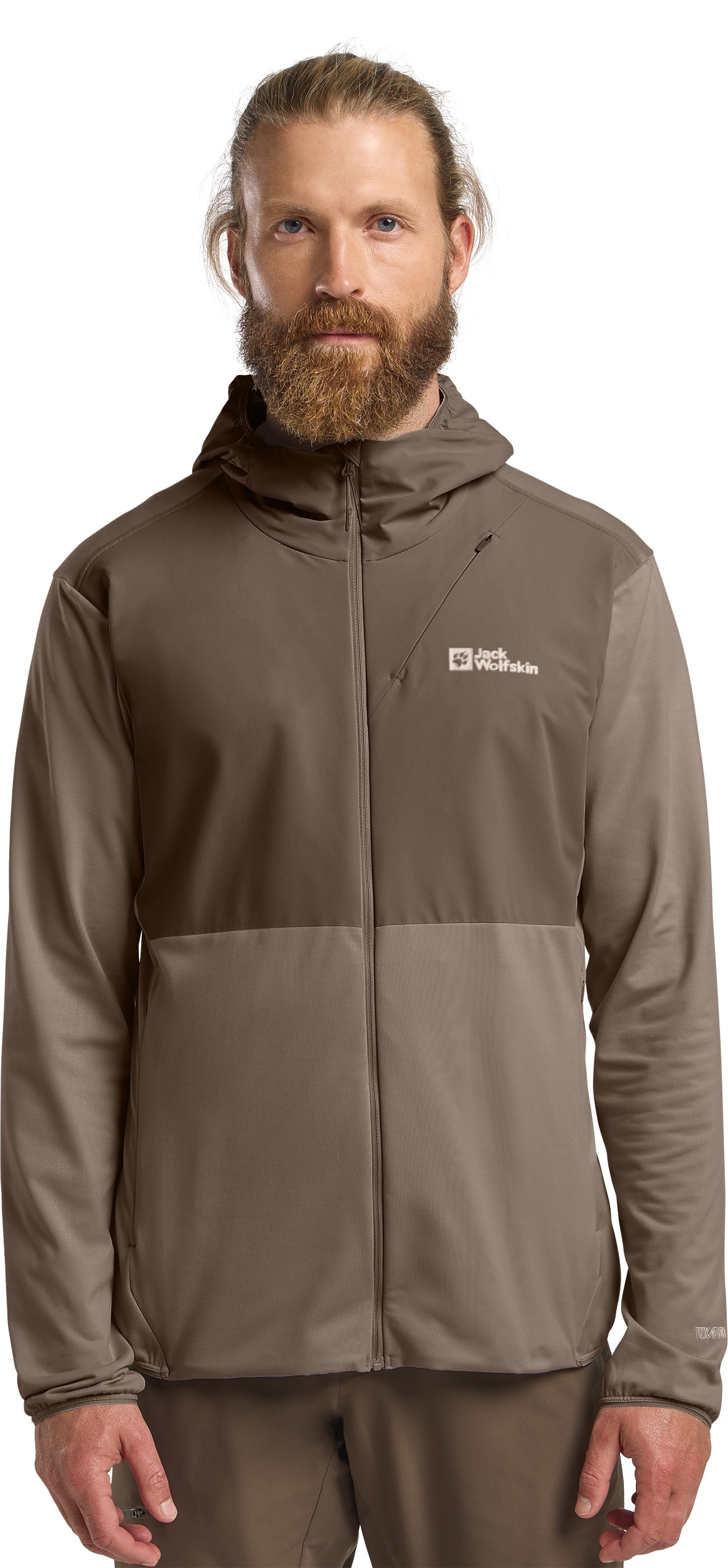 Image of Jack Wolfskin Kapuzenfleecejacke "PRELIGHT TRAIL HOODY M" mit Kapuze