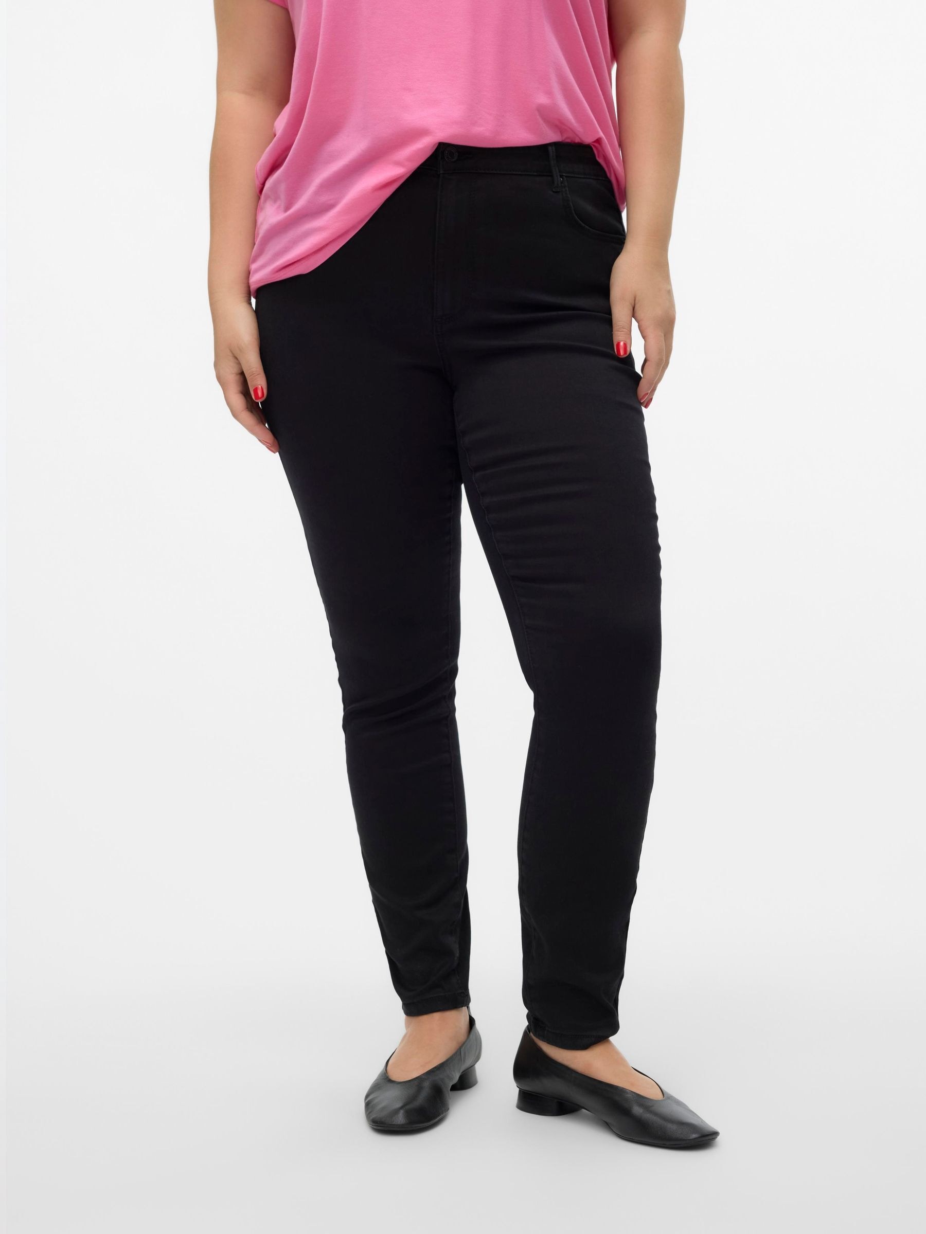 Image of Vero Moda Curve Slim-fit-Jeans "VMPHIA HR SK SOFT VI110 GA CUR NOOS"