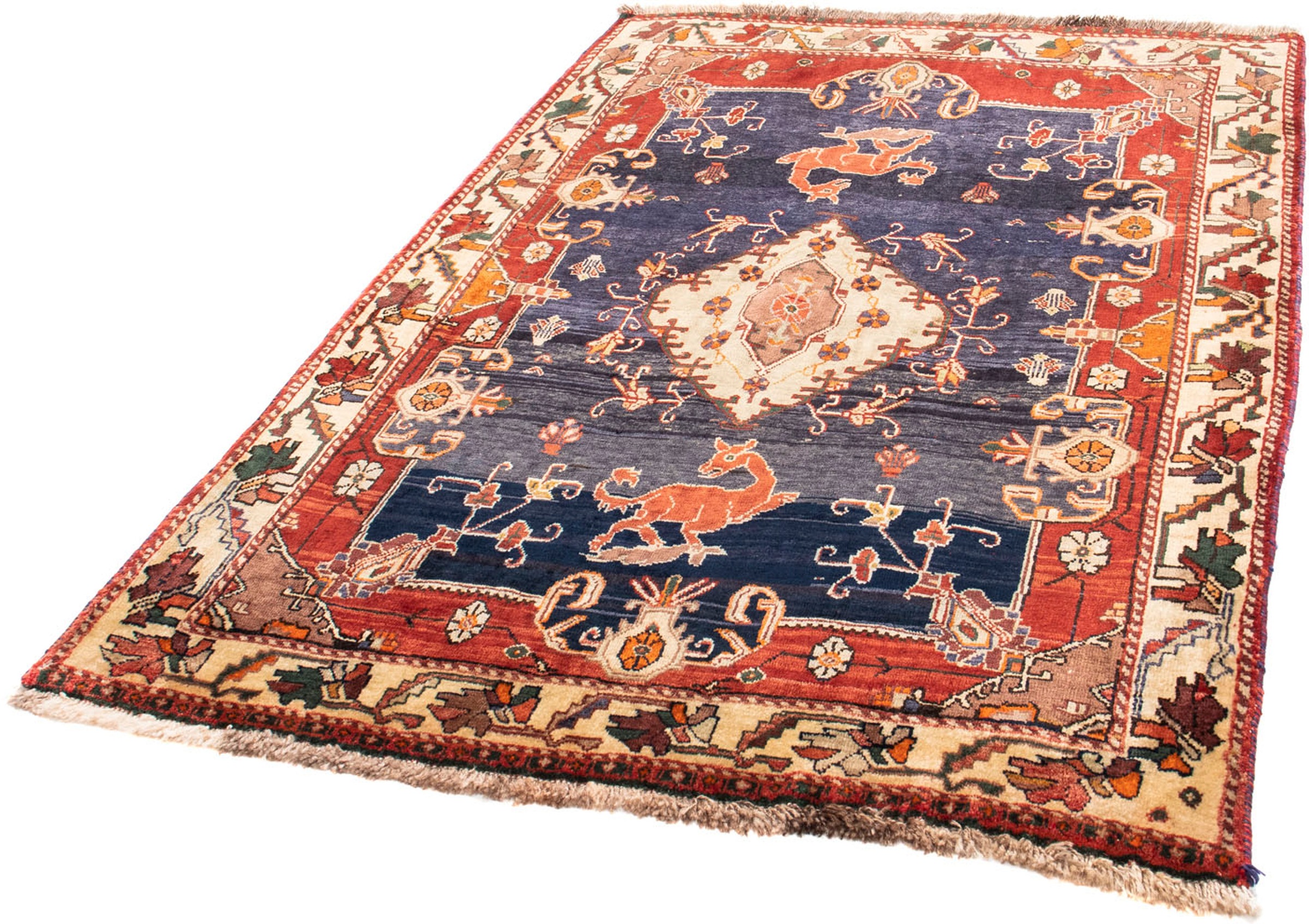 Image of morgenland Orientteppich »Perser - Nomadic - 170 x 117 cm - dunkelblau«, rechteckig, 10 mm Höhe, Wohnzimmer, Handgeknüpft, Einzelstück mit Zertifikat bei Ackermann Versand Schweiz