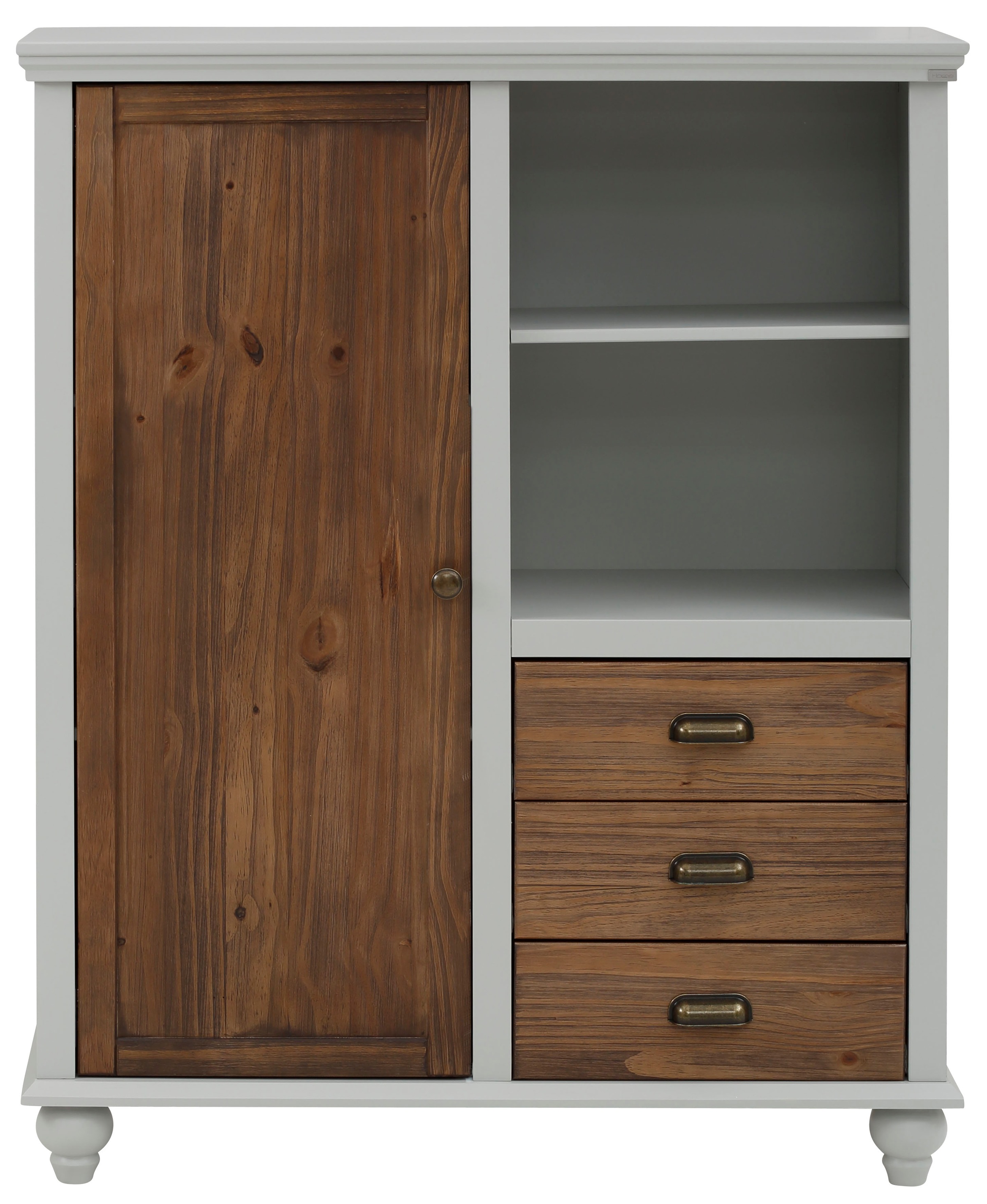 Home affaire Hochschrank »Borey«,  aus Massivholz