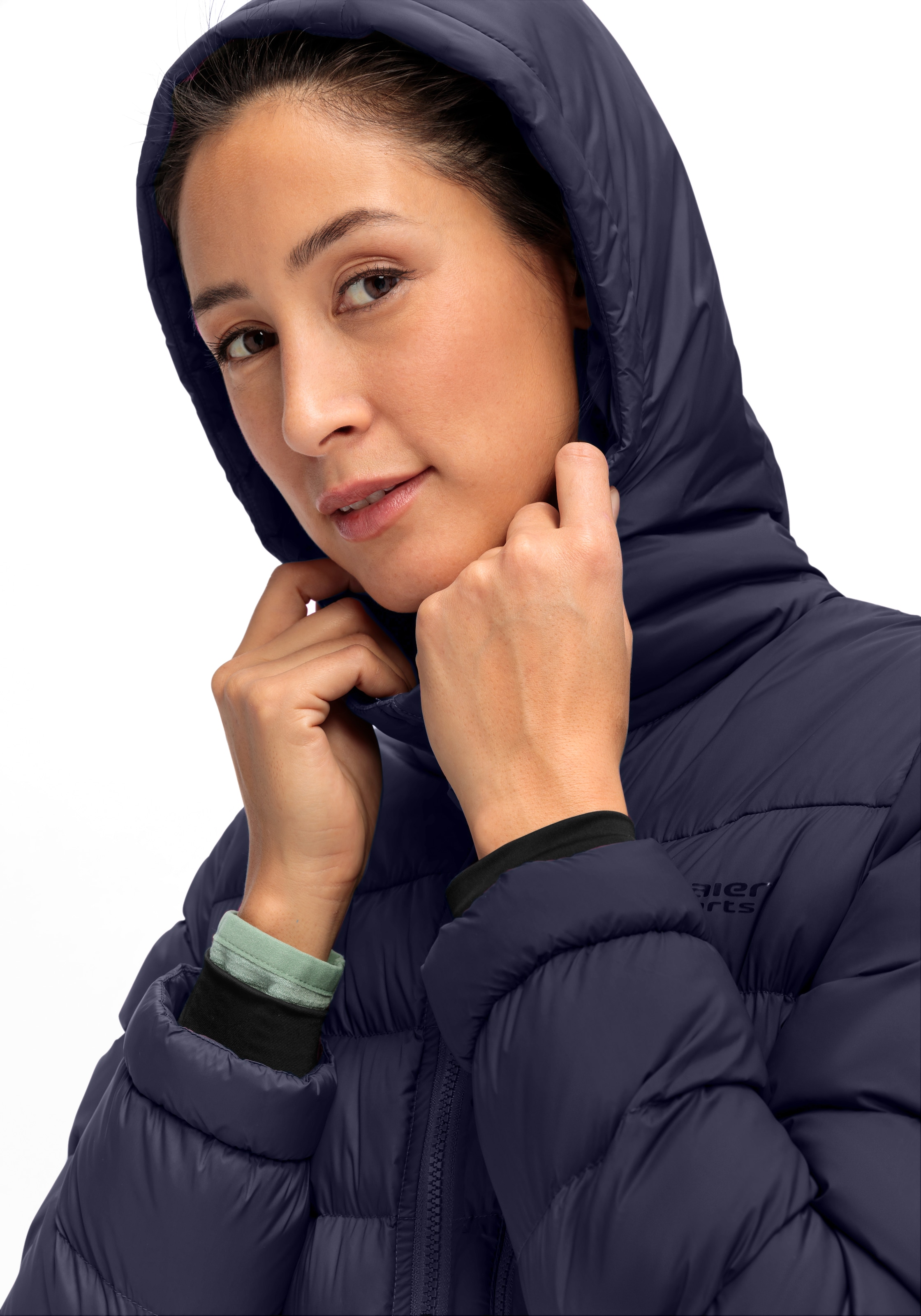 Maier Sports Manteau fonctionnel »Lomnica Coat W« manteau femme, matière Primaloft légère, 3 poches à fermeture éclair et capuche