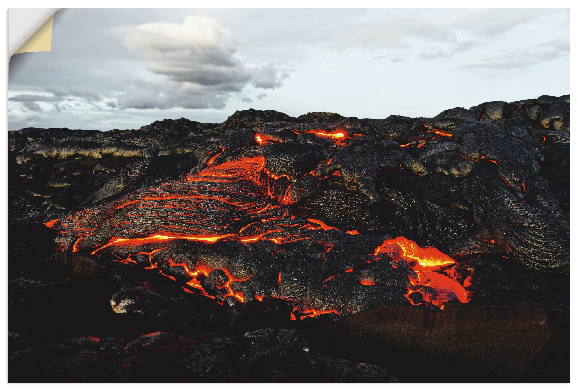 Image of Artland Wandbild »Hawaii Lava tritt aus einer Erdspalte«, Amerika, (1 St.), in vielen Grössen & Produktarten - Alubild / Outdoorbild für den Aussenbereich, Leinwandbild, Poster, Wandaufkleber / Wandtattoo auch für Badezimmer geeignet bei Ackermann Versand