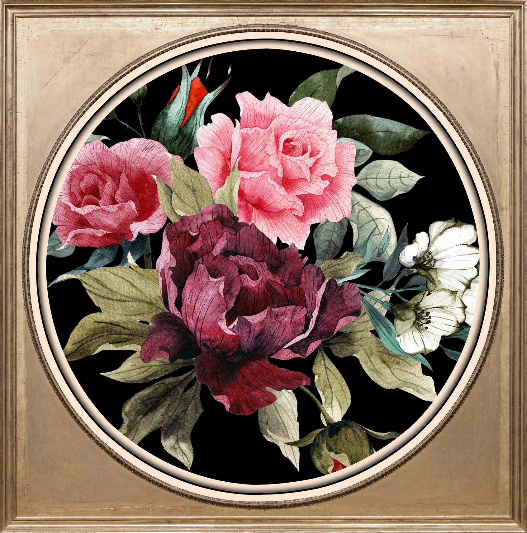 Image of queence Acrylglasbild "Bunter Blumenstrauss II" Blumen Blumenbilder Gemälde Kunst Pflanzen Pflanzenbilder Fine Art-Print in Galeriequalität