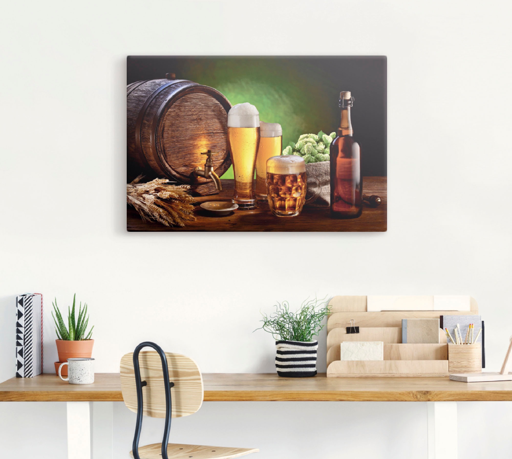 Artland Wandbild »Bier Stillleben«, Getränke, (1 St.), als Alubild, Leinwandbild, Wandaufkleber oder Poster in versch. Grössen