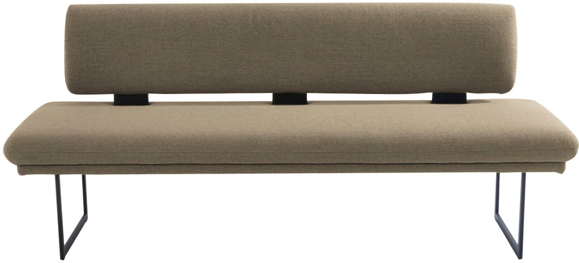 K+W Komfort & Wohnen Banc rembourré »Longbeach« 1 cuis tlg. avec patins métalliques en structure noire, largeur 204 cm ou 224 cm
