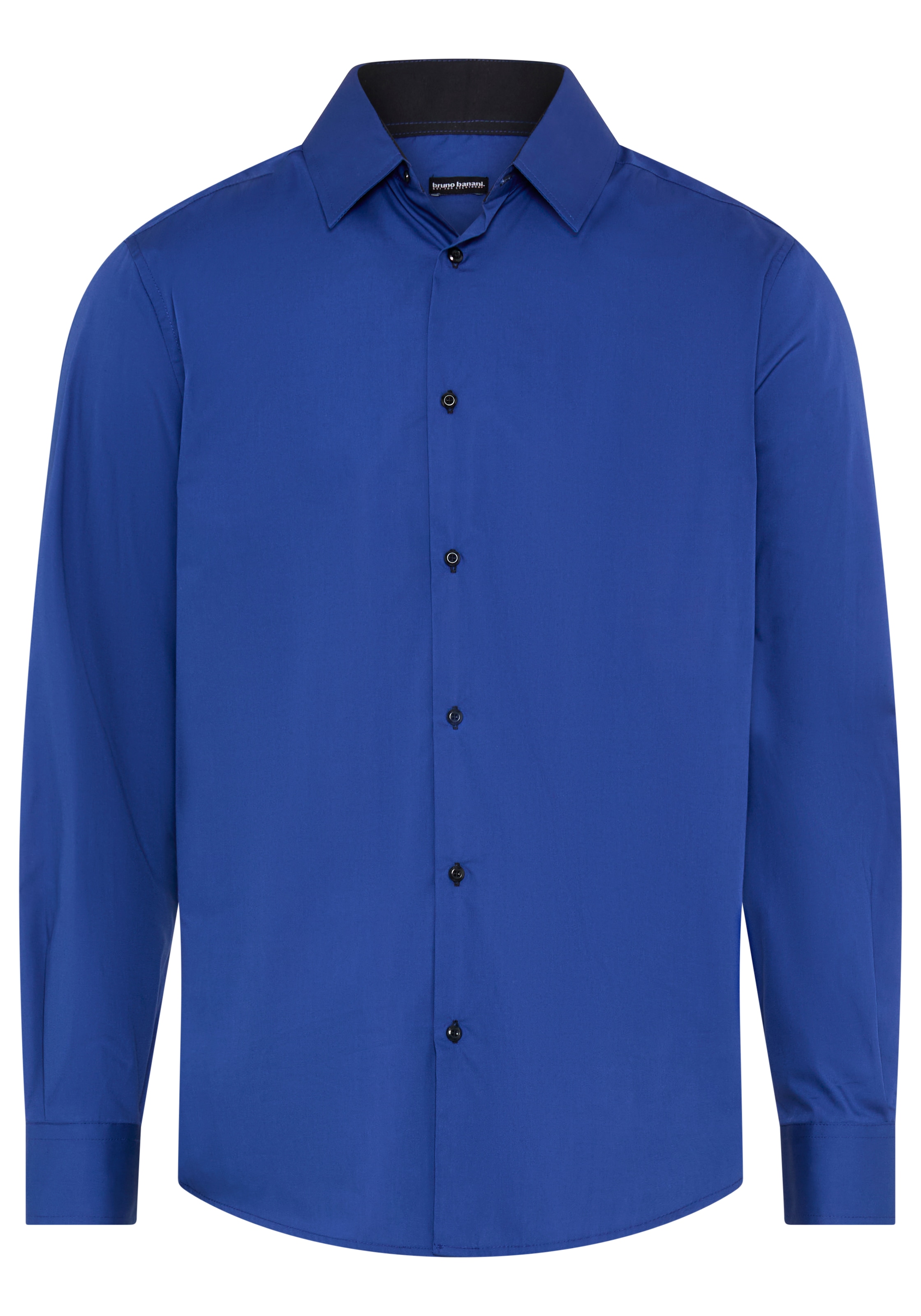 Bruno Banani Chemise à manches longues coupe cintrée, avec col Kent, en coton