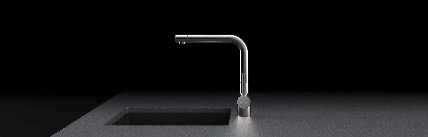 Schock Robinetterie de cuisine »LAIOS FA« Festauslauf, Flüsterperlator, Schwenkbereich 360°