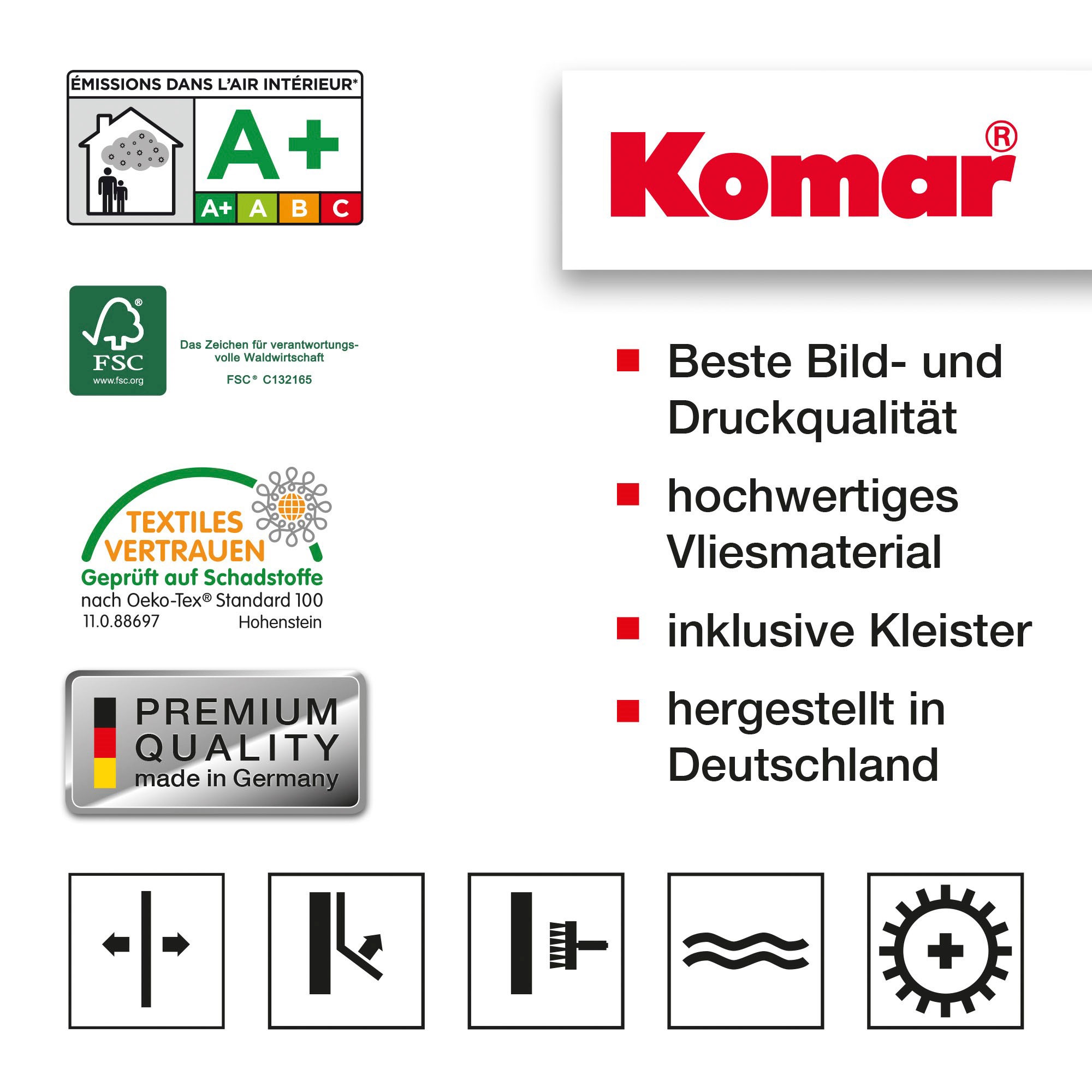 Komar Papier peint intissé »Digitaldruck Vlies -  Eucalyptus - Grösse 250 x 250 cm« imprimé Wohnzimmer, Schlafzimmer