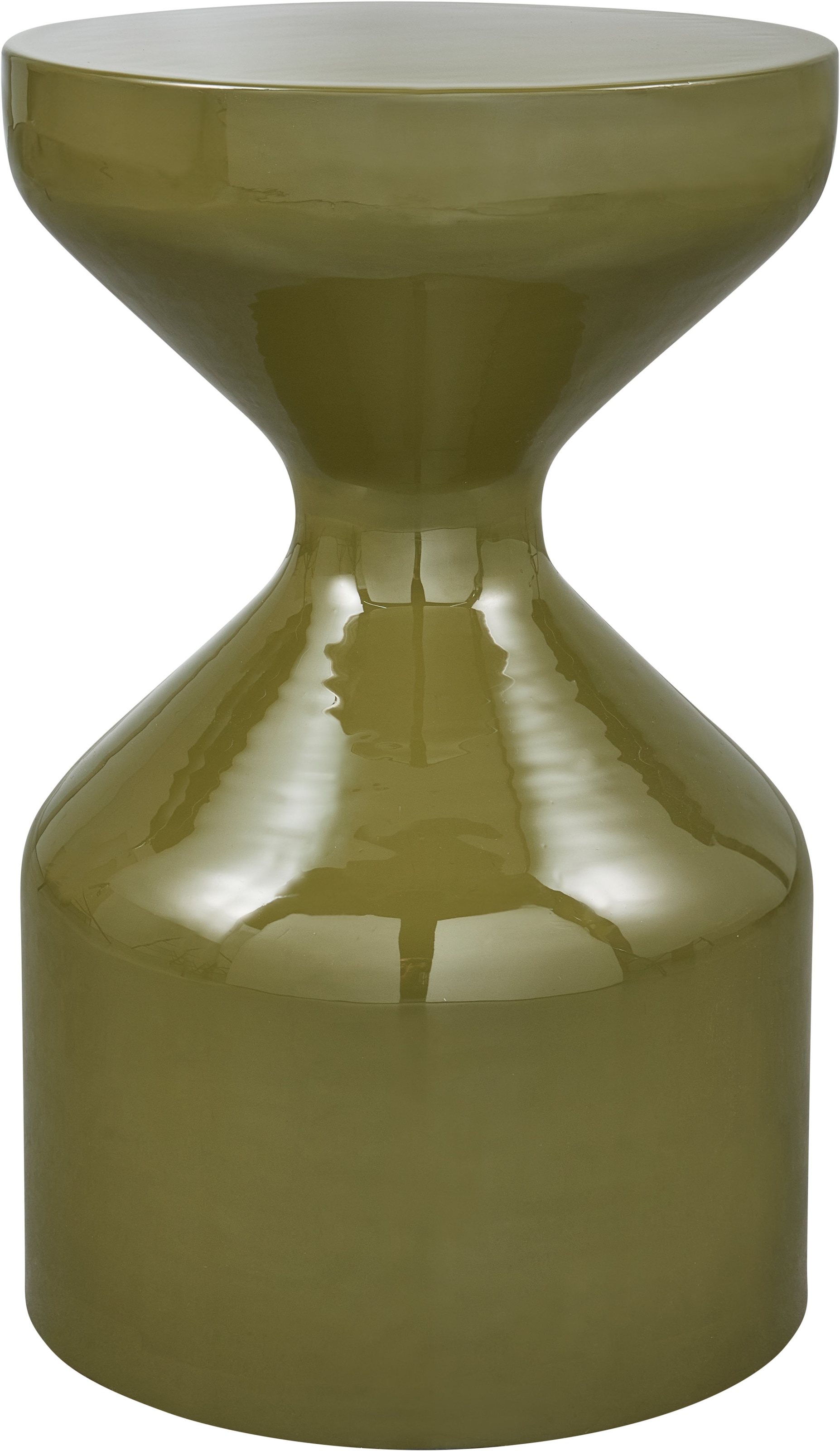 Image of WOOOD Beistelltisch "Glanz Metall mit Hochglanz-Lackierung in spielerischer Form" H 47 x B 30 x T 30 cm, Tragkraft 25 kg, glänzend und reflektierend