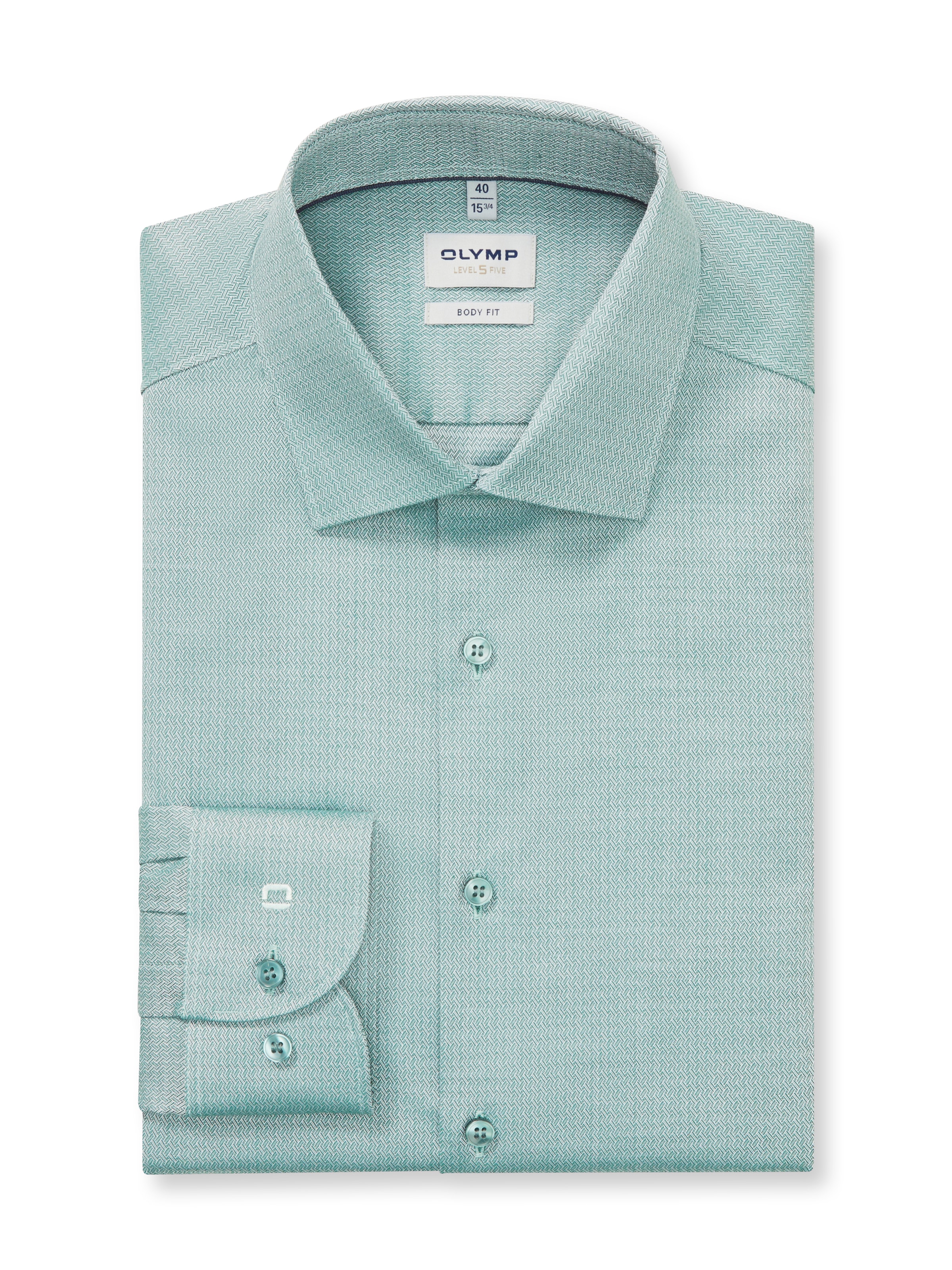 OLYMP Chemise à manches longues »Level 5« body fit, New York Kentkragen, fein gemustert, Businesshemd