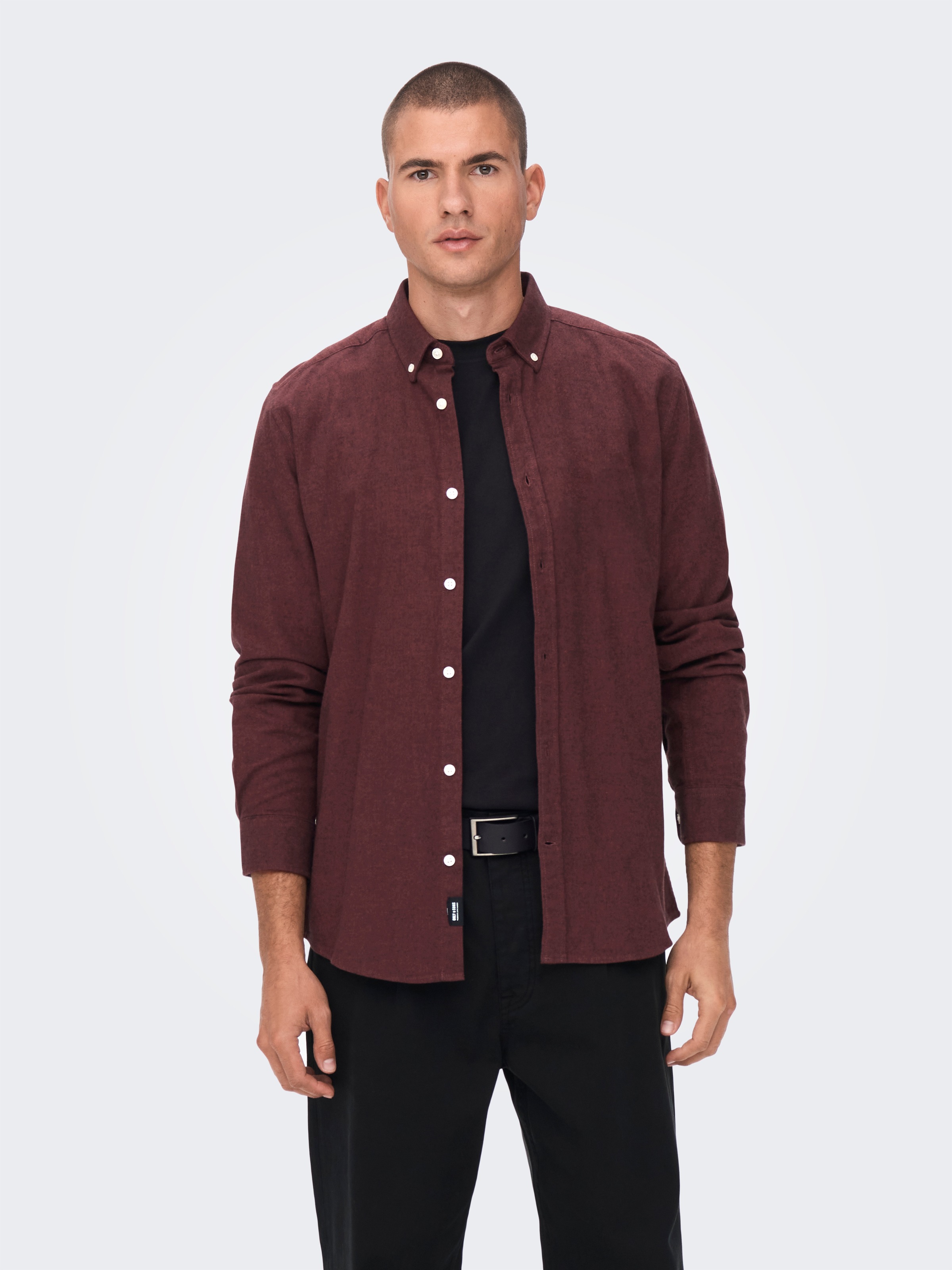 ONLY & SONS Langarmhemd »ONSNIKOLA LS MELANGE SHIRT OTL«