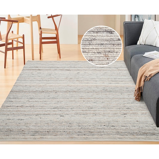 ♕ andas Wollteppich »Kreta«, rechteckig, Handweb Teppiche, Teppich für  Schlafzimmer, Wohnzimmer, Esszimmer versandkostenfrei auf