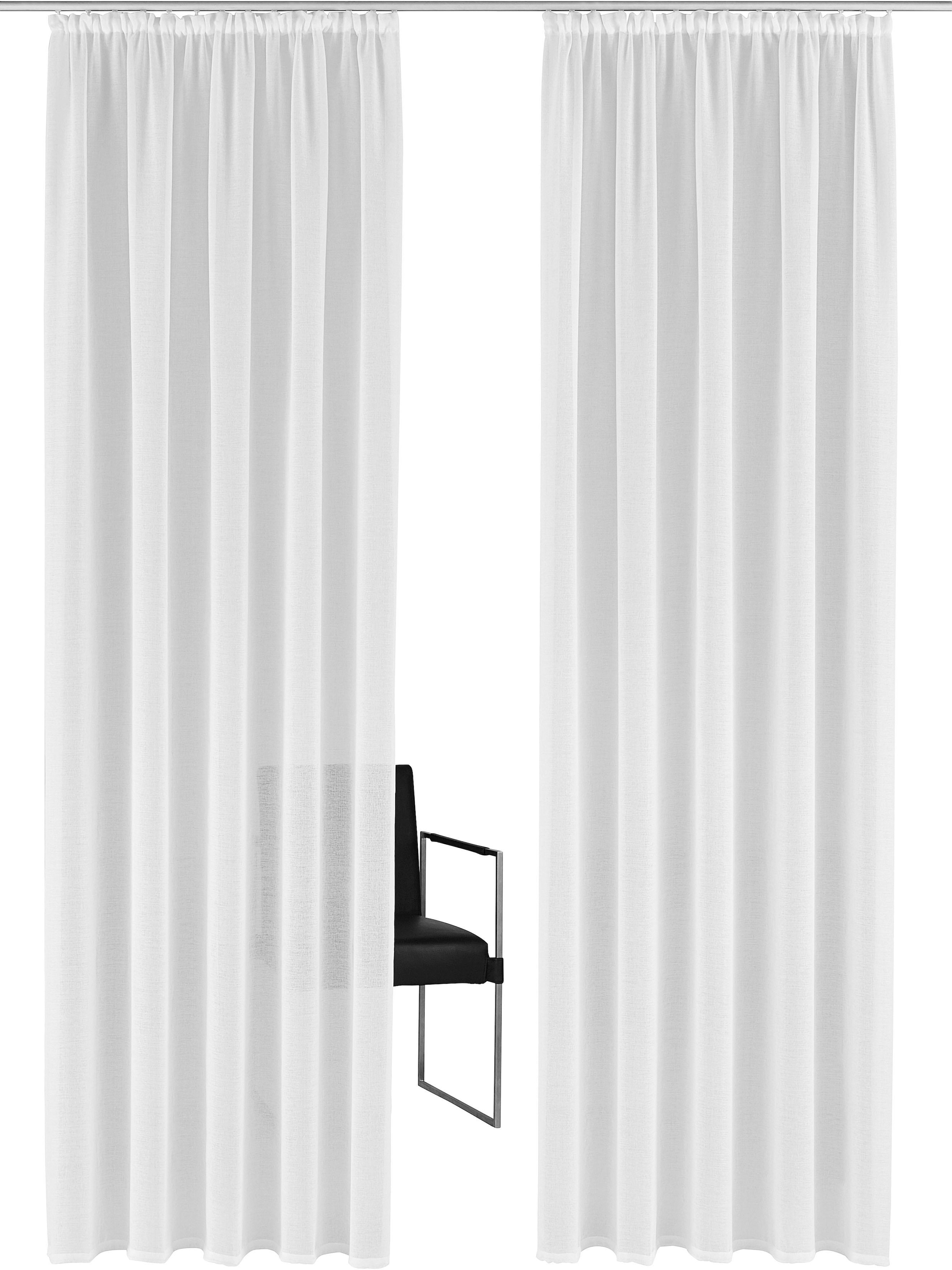 my home Gardine »TENDER«, (1 St.), Leinen Optik mit Struktur, monochrom, Bestseller