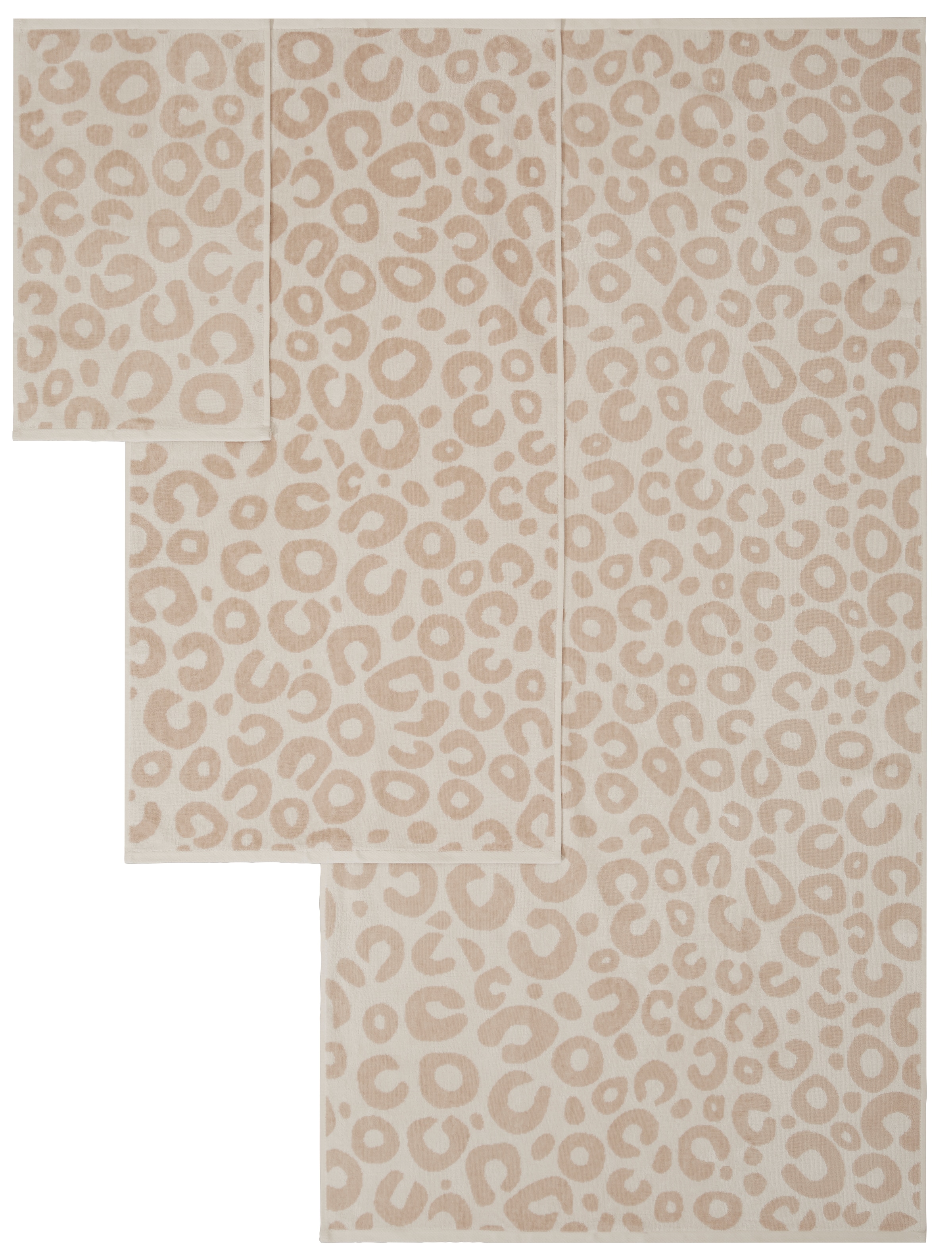 my home Handtuch Set »Anna Leopardmuster, 8-tlg Handtuch-Set, 100% Baumwolle« Set 8 Frottiervelours Duschtücher, Handtücher und Gästetücher, weich, saugstark, modern, Leo