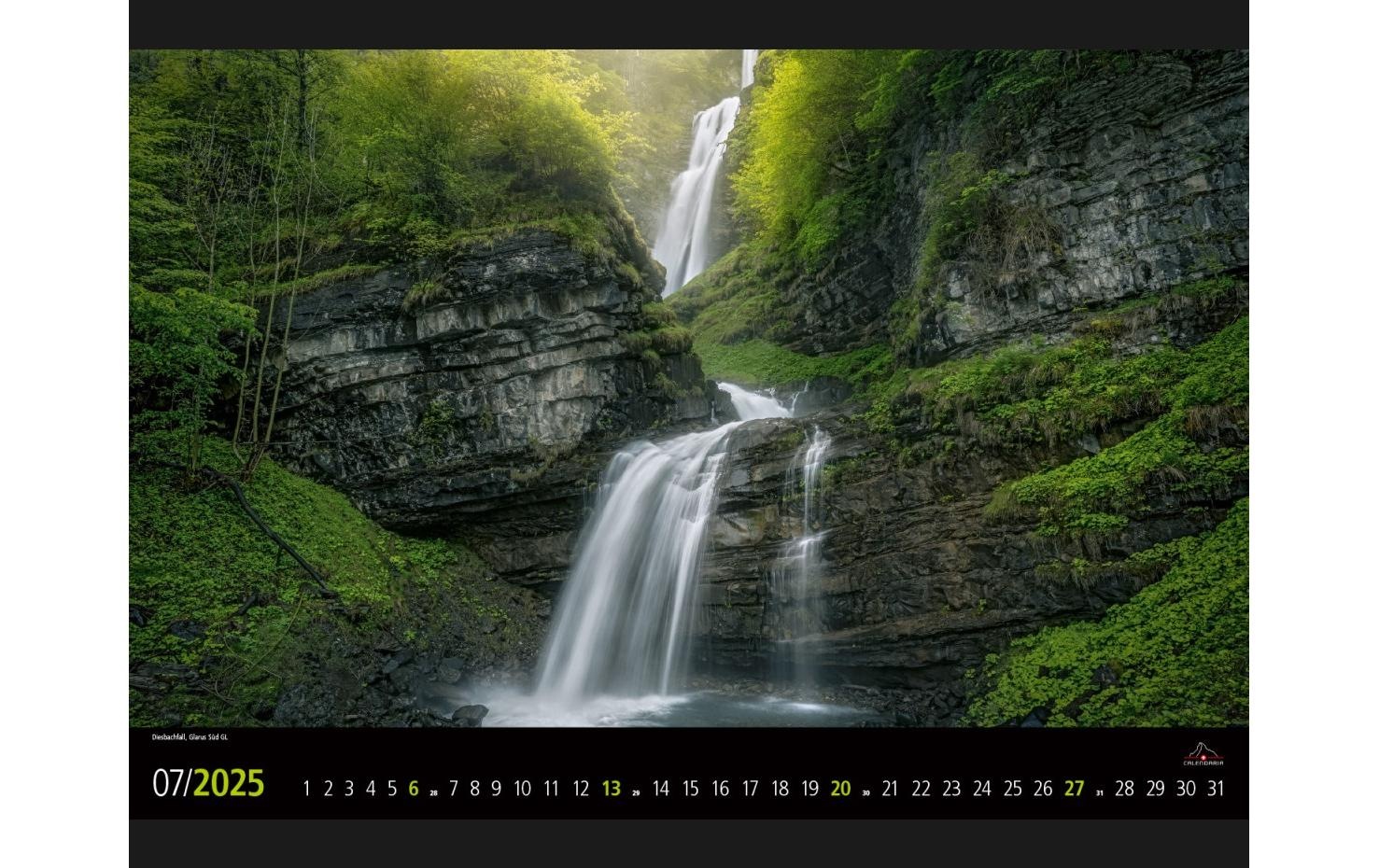 Wandkalender »Calendaria Light of Switzerland 2025«