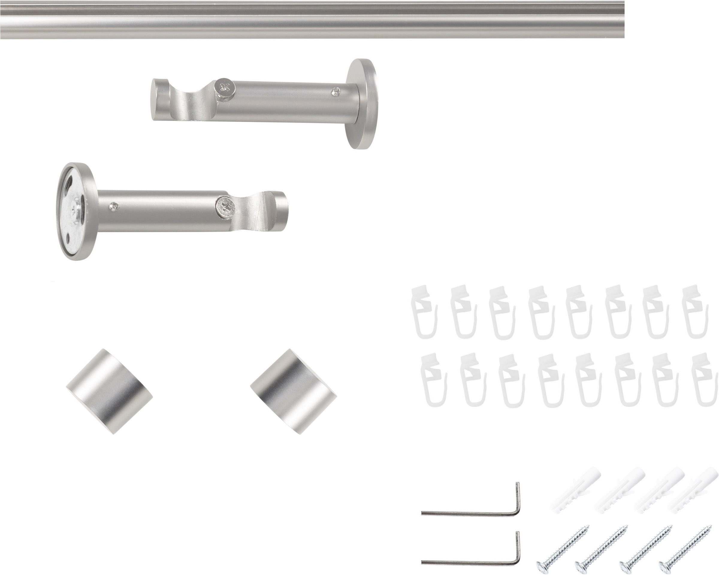 SN DECO GROUP Gardinenstange Ø 19 mm 1 läufig-läufig Fixmass;kürzbar