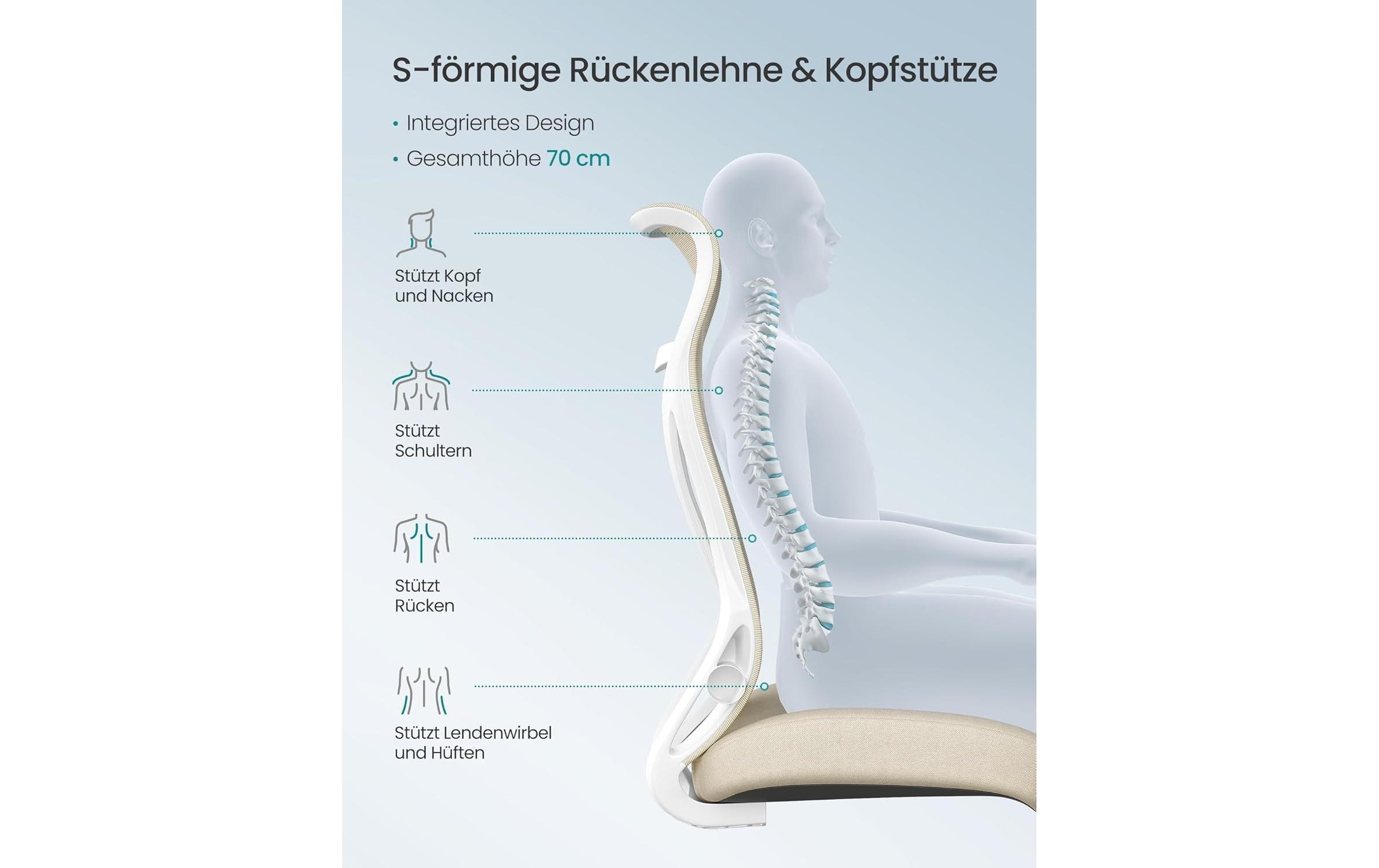 SONGMICS Chaise de bureau »Cappuccino« ()