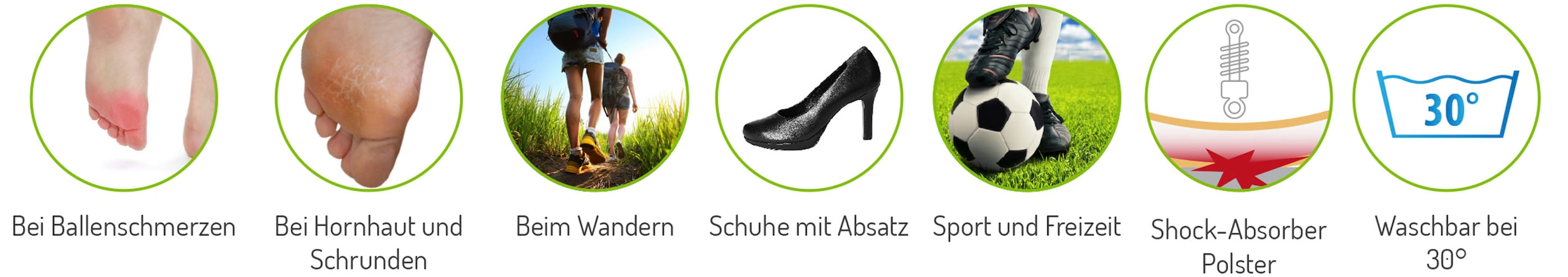 Fussgut Fussballenpolster »Vorfuss Ballenpolster Supersoft« Optimale Druckverteilung, Vorfusspolster, schützt vor Reibung und Druck