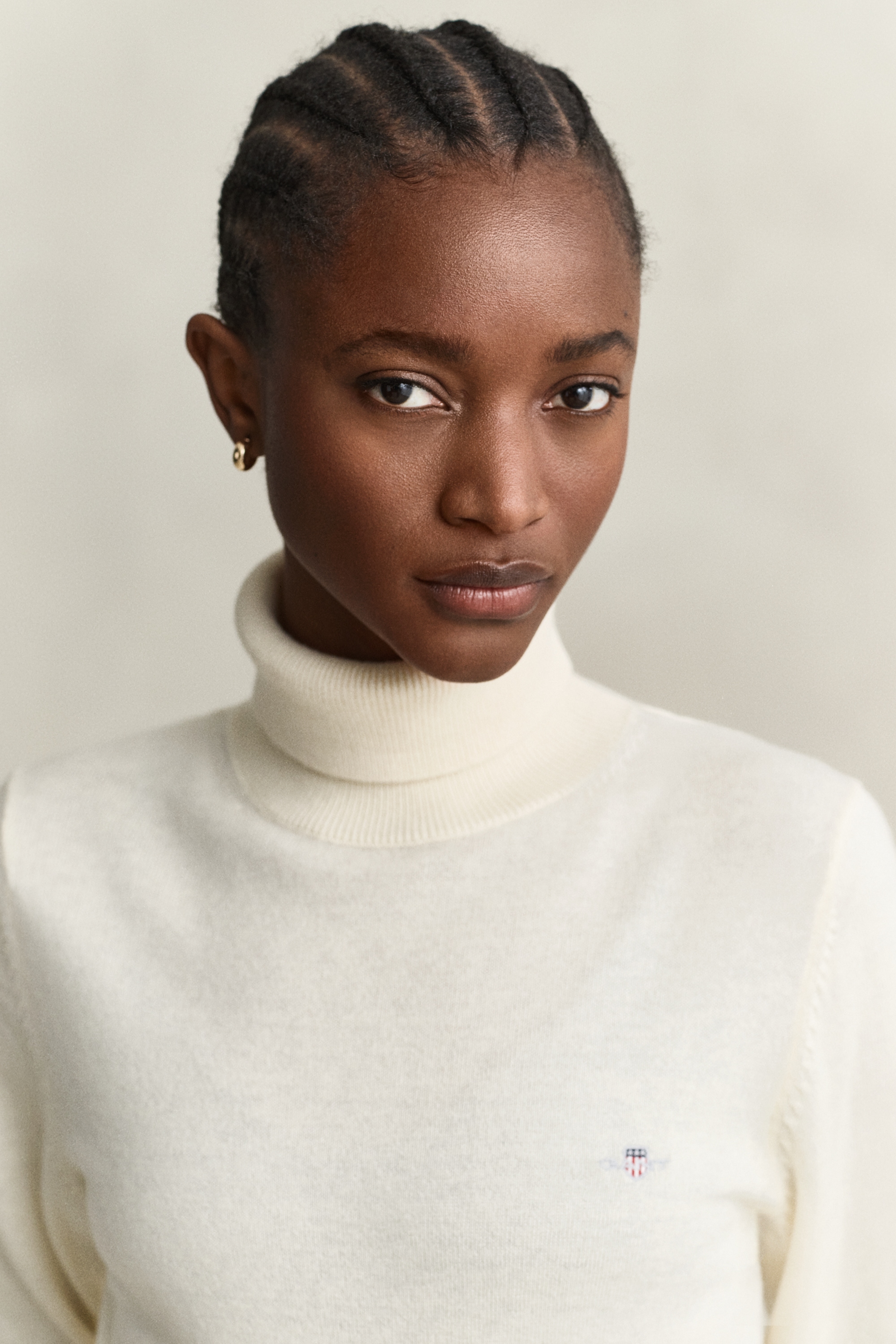 Gant Pull à col roulé »WOOL COTTON TURTLENECK« normale Passform, unifarben