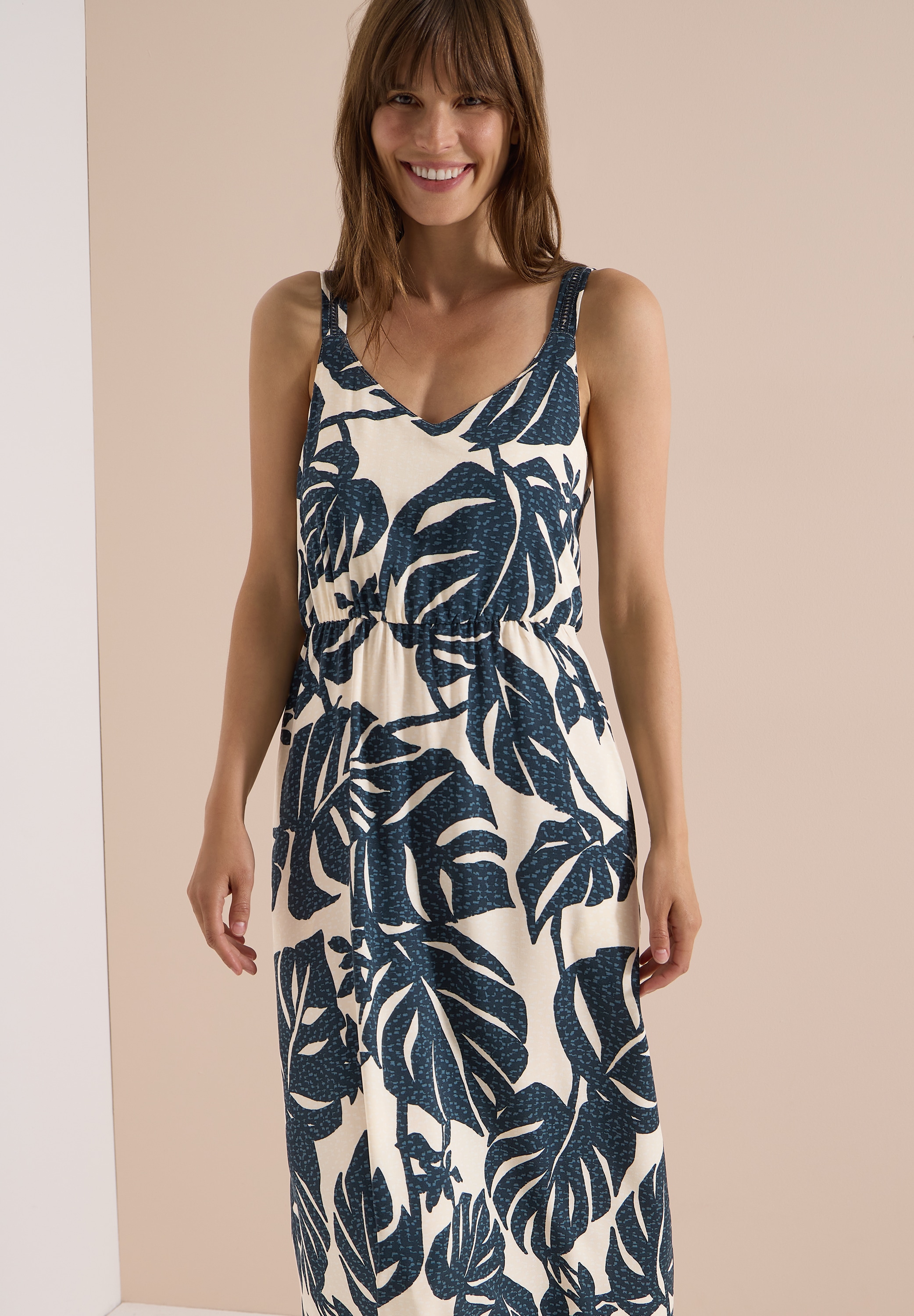 Image of Cecil Maxikleid "Style Lea" Eingrifftaschen schmale Traäger, Sommerkleid, schmale Träger