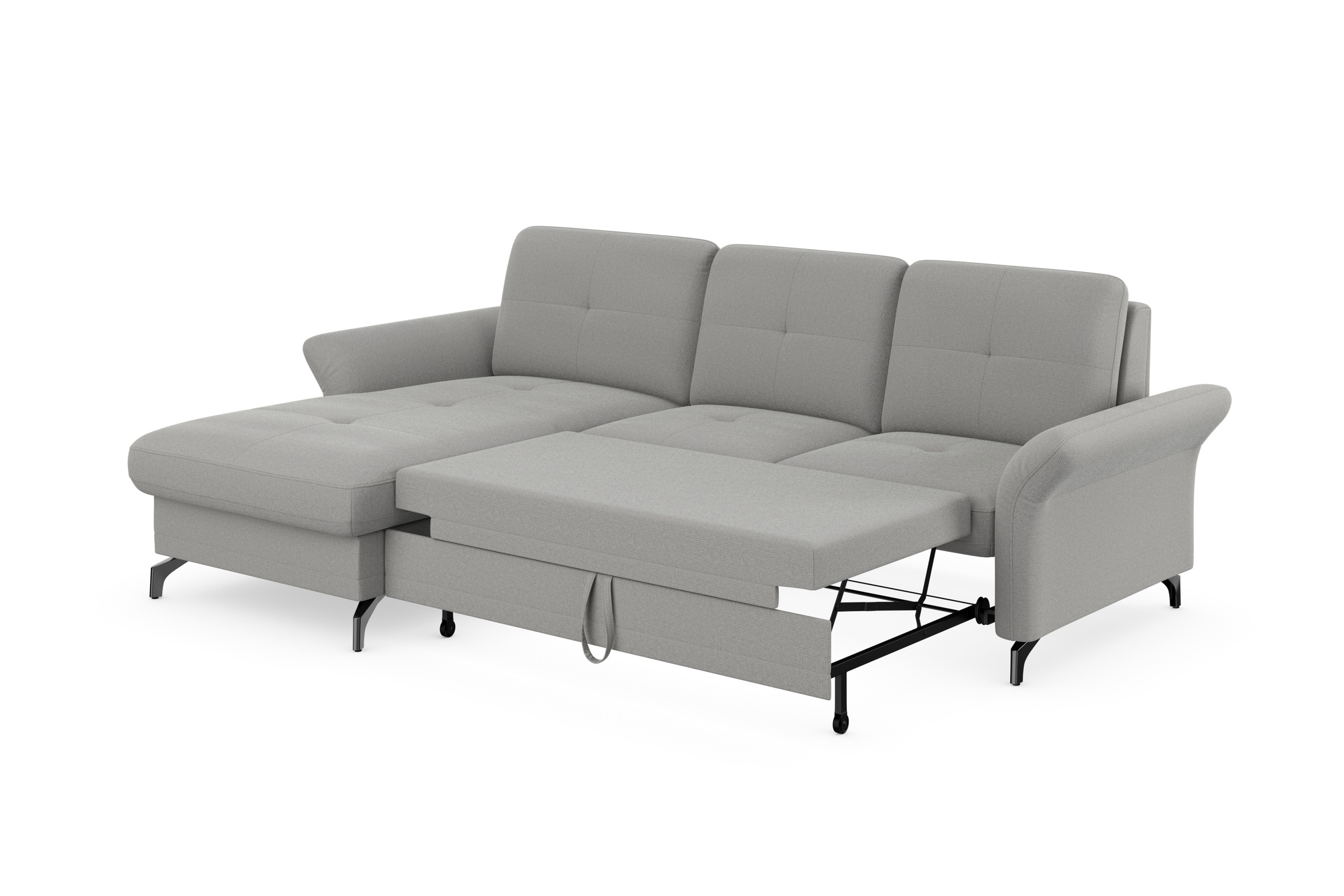 Places of Style Ecksofa »Calando L-Form«, wahlweise mit Bettfunktion, Bettkasten und Armteilfunktion