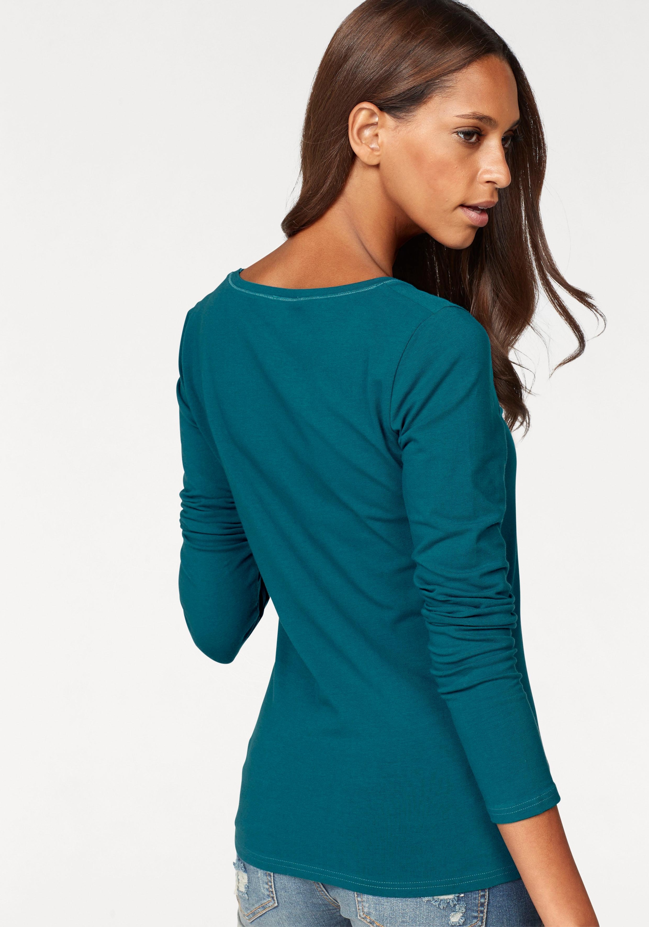 Image of Vivance Langarmshirt "aus elastischer Baumwoll-Qualität" 2er-Pack, aus elastischer Baumwoll-Qualität, besonders weich