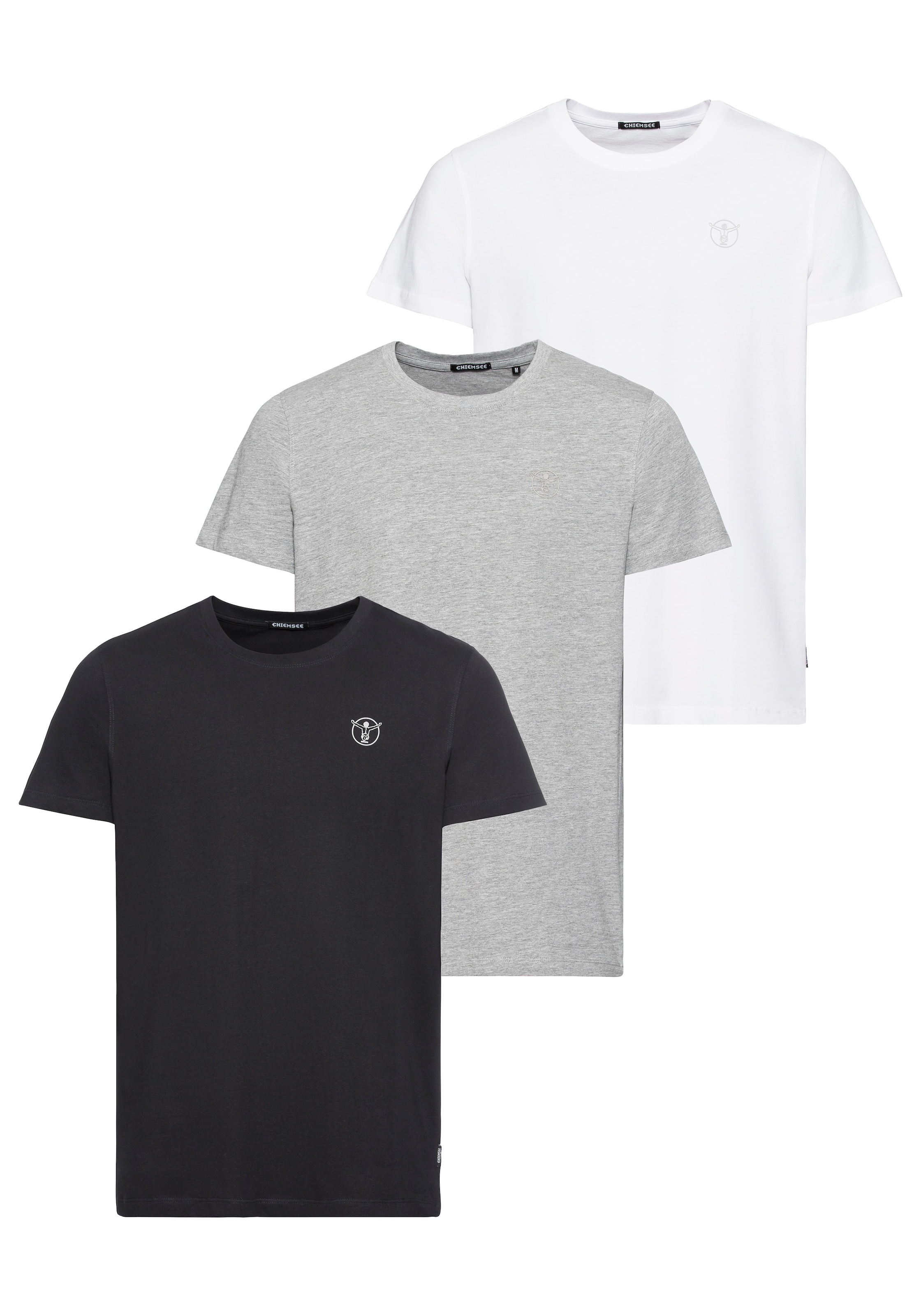 Image of Chiemsee T-Shirt 3er-Pack, Kurzarm, mit Rundhalsausschnitt, aus Baumwolle, Regular Fit