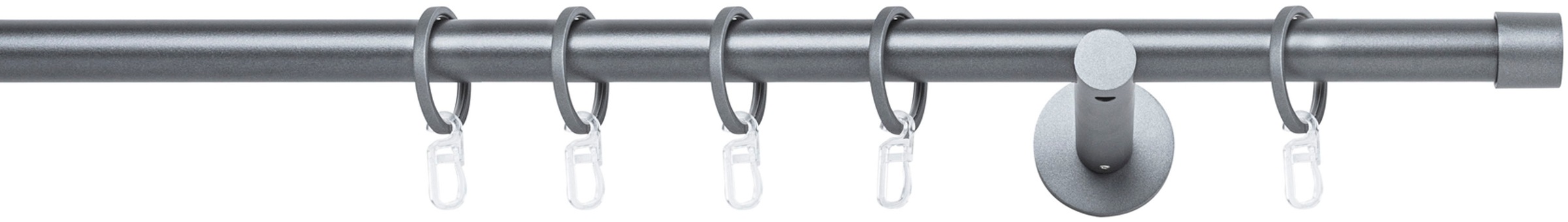 mydeco Gardinenstange "20mm Cap Wandträger 12 cm" 1 läufig-läufig Fixmaß