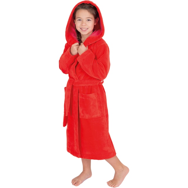 Trendige Wewo fashion Kinderbademantel, (1 St.), für Mädchen & Jungen, mit  Kapuze versandkostenfrei kaufen | Bademäntel