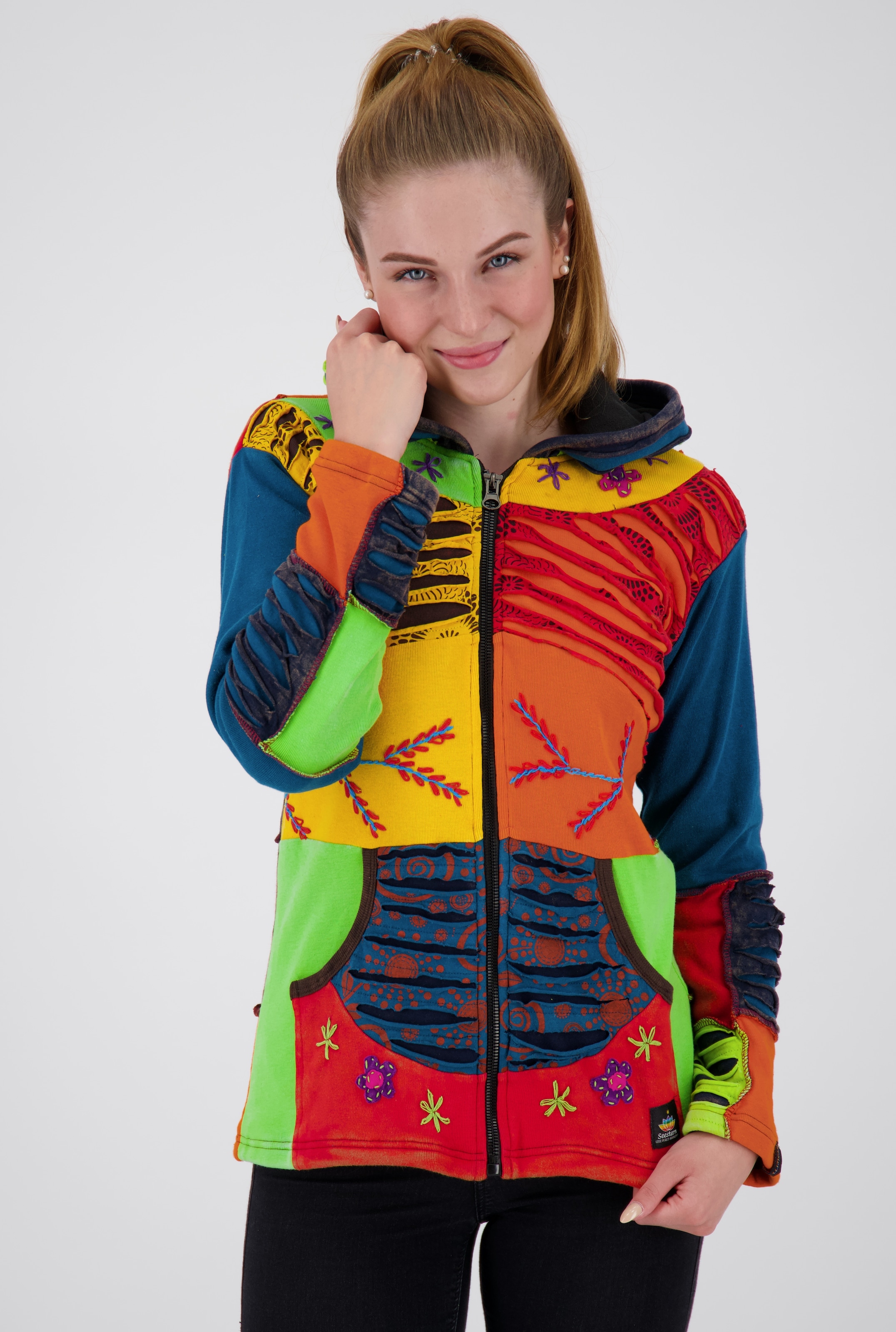 Image of DEPROC Active Fleecejacke »Multicolor NUNAVUT WOMEN FLOWER POWER« bei Ackermann Versand Schweiz