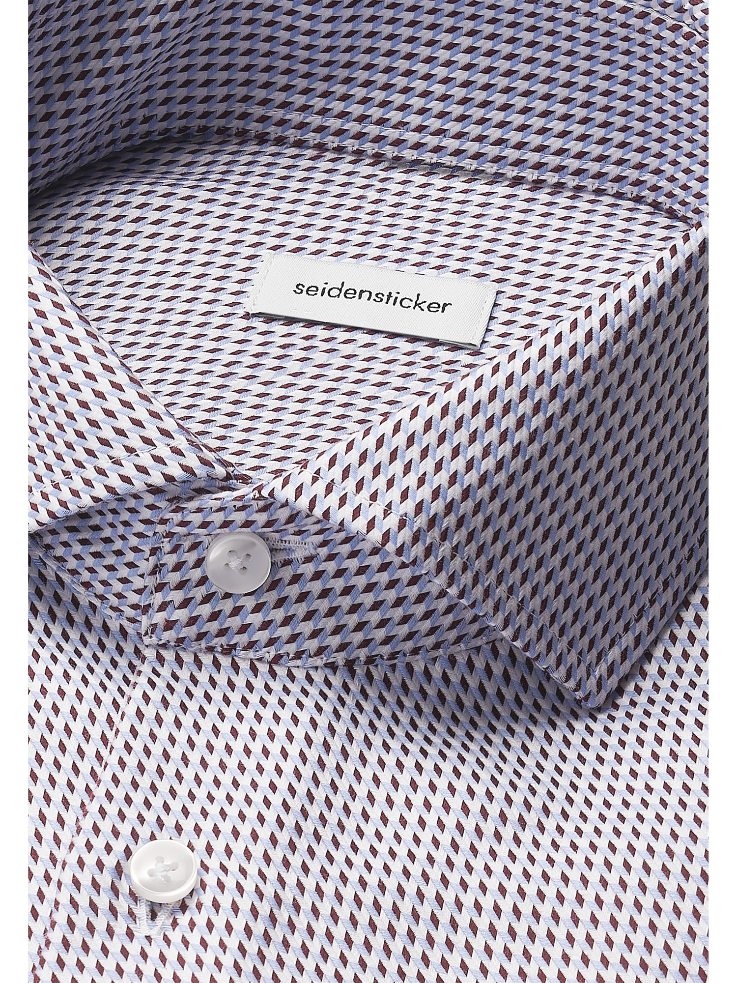 seidensticker Businesshemd »Schwarze Rose« Regular 1/1 Kentkragen Pepita