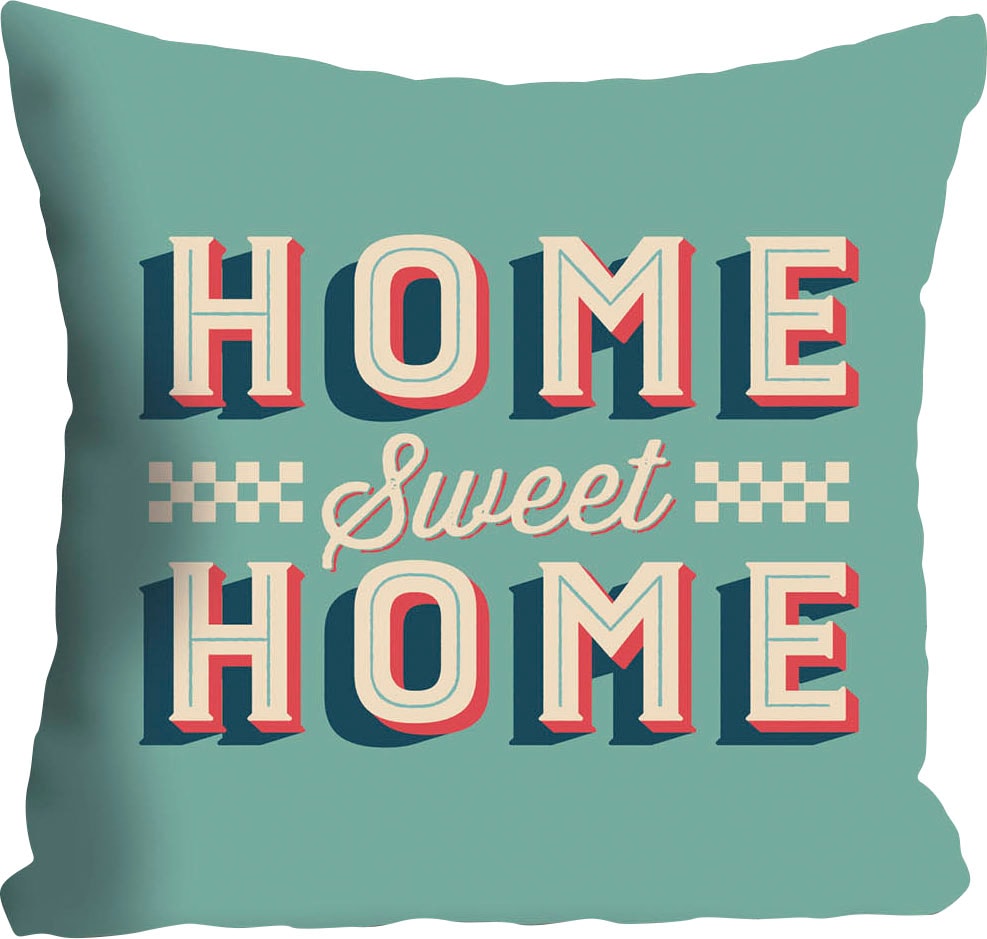 queence Dekokissen »Home sweet Home«, mit Schriftzug, Kissenhülle ohne  Füllung, 1 Stück acheter confortablement
