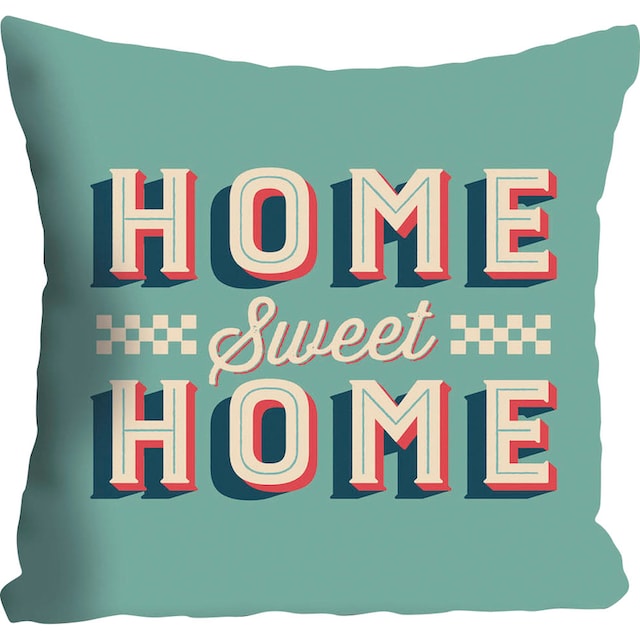 queence Dekokissen »Home sweet Home«, mit Schriftzug, Kissenhülle ohne  Füllung, 1 Stück acheter confortablement