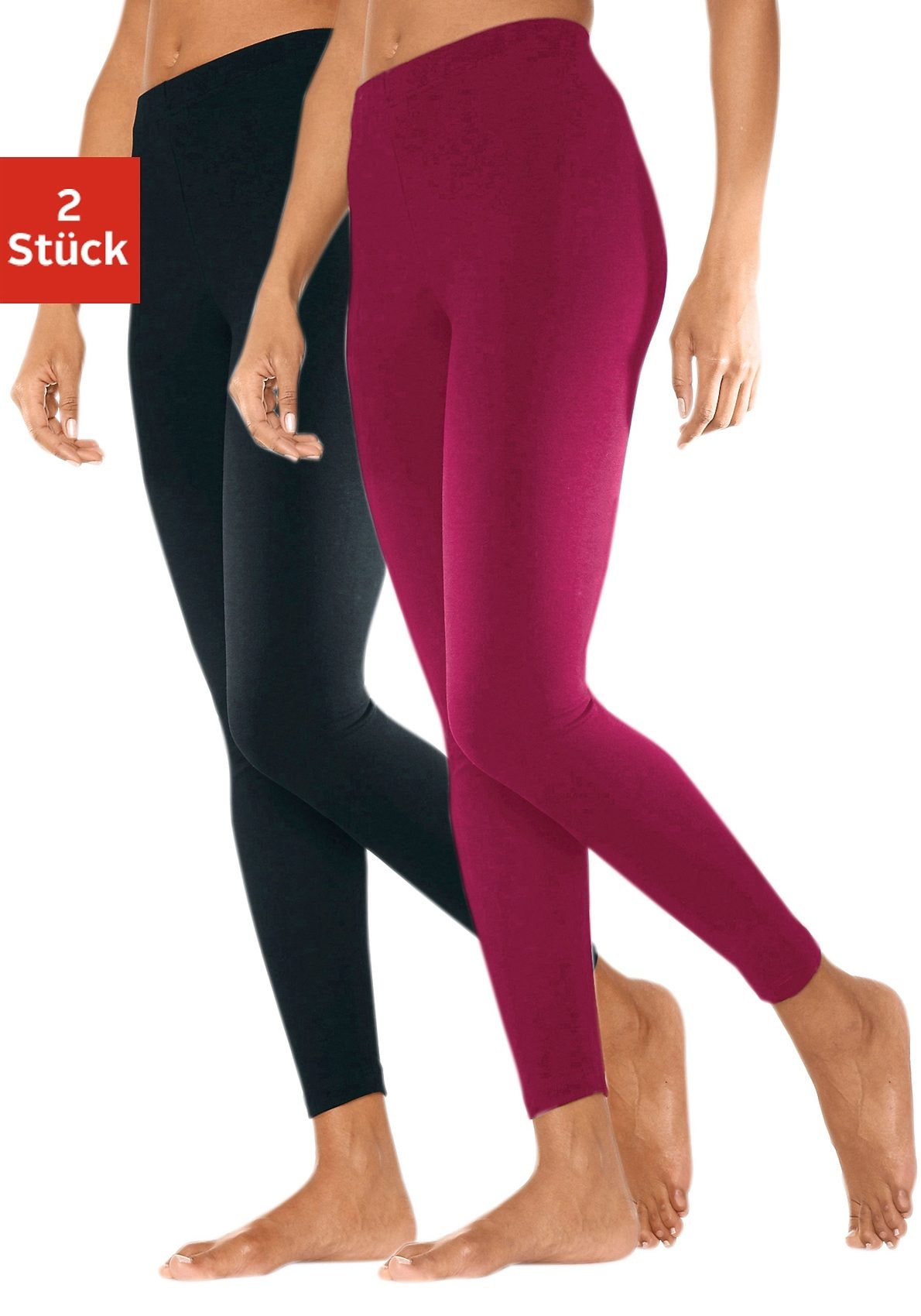 ♕ Vivance active Loungewear versandkostenfrei kaufen mit Gummibund, (2er-Pack), Leggings