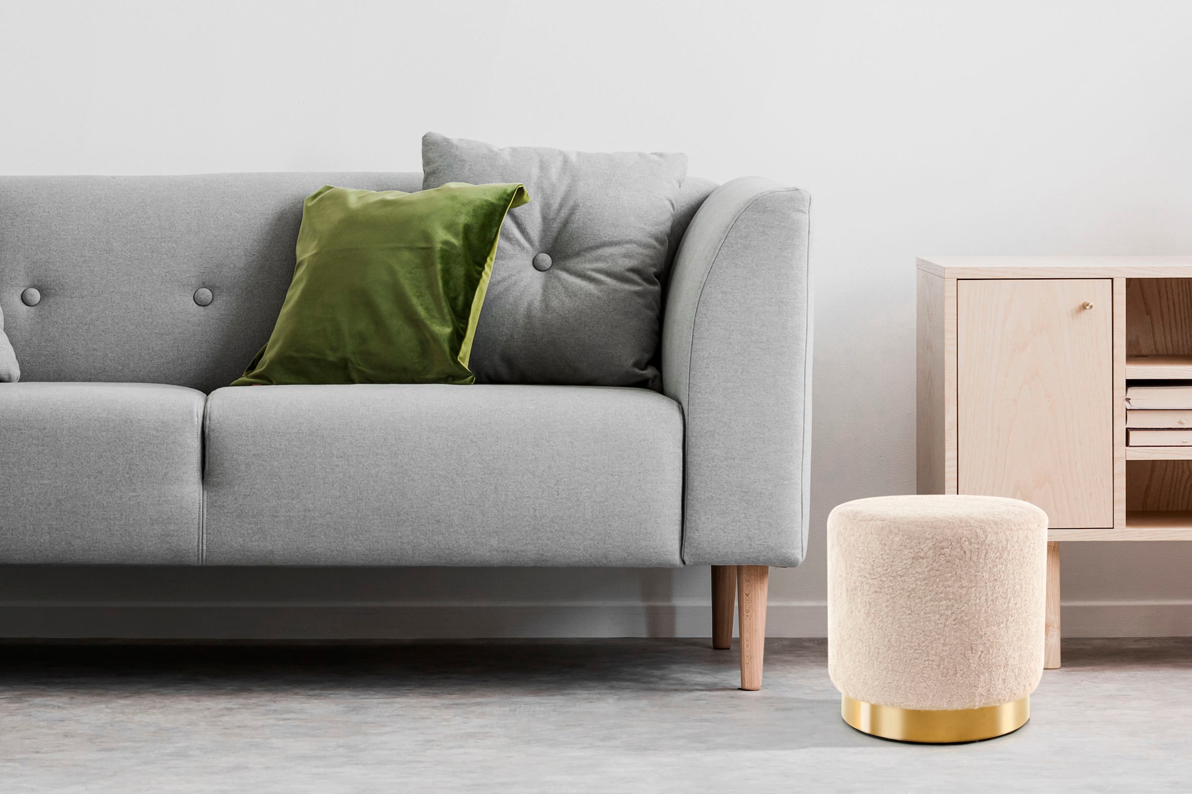 Image of Kayoom Sitzhocker "Hocker Gipsy 425, stilvoller Sitzhocker,runde Form, stilvolles Design" 1 Stk. tlg. facettenreich, platzsparend, vielfältig einsetzbar, weiche Polsterung