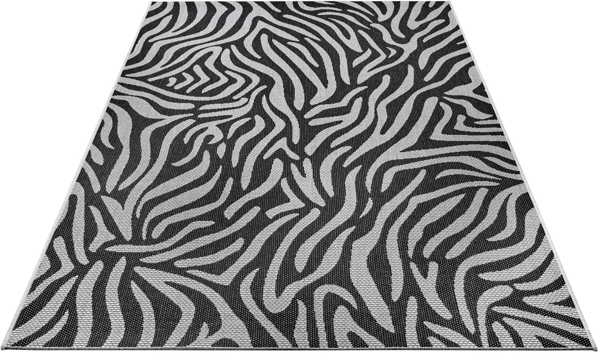 NORTHRUGS Teppich »Cebra«, rechteckig, confortablement Flachgewebe Design, Pflegeleicht Robust, gekettelt, acheter Zebra