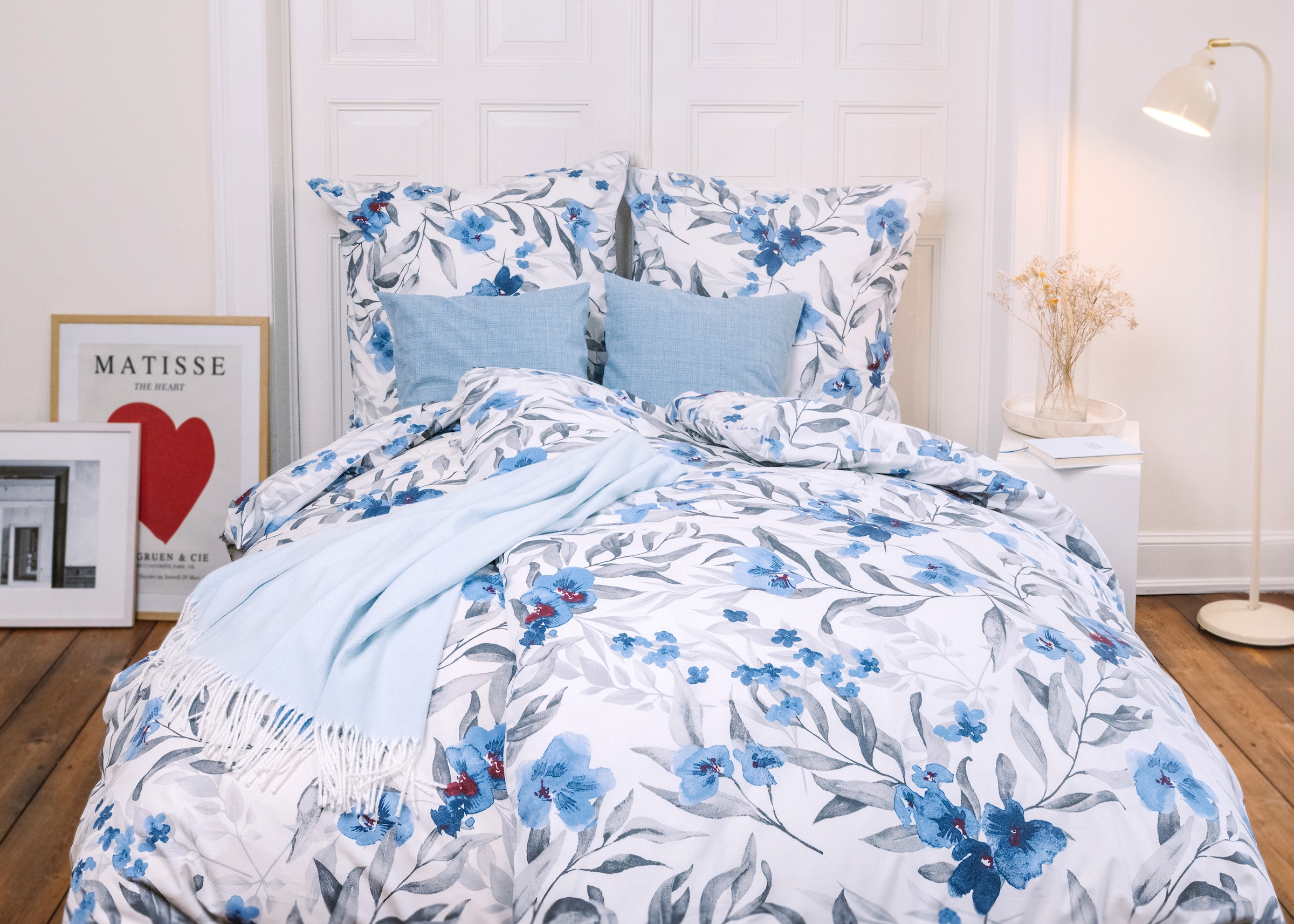 Dyckhoff Bettwäsche »Blue Flowers« 2 Stk. tlg.