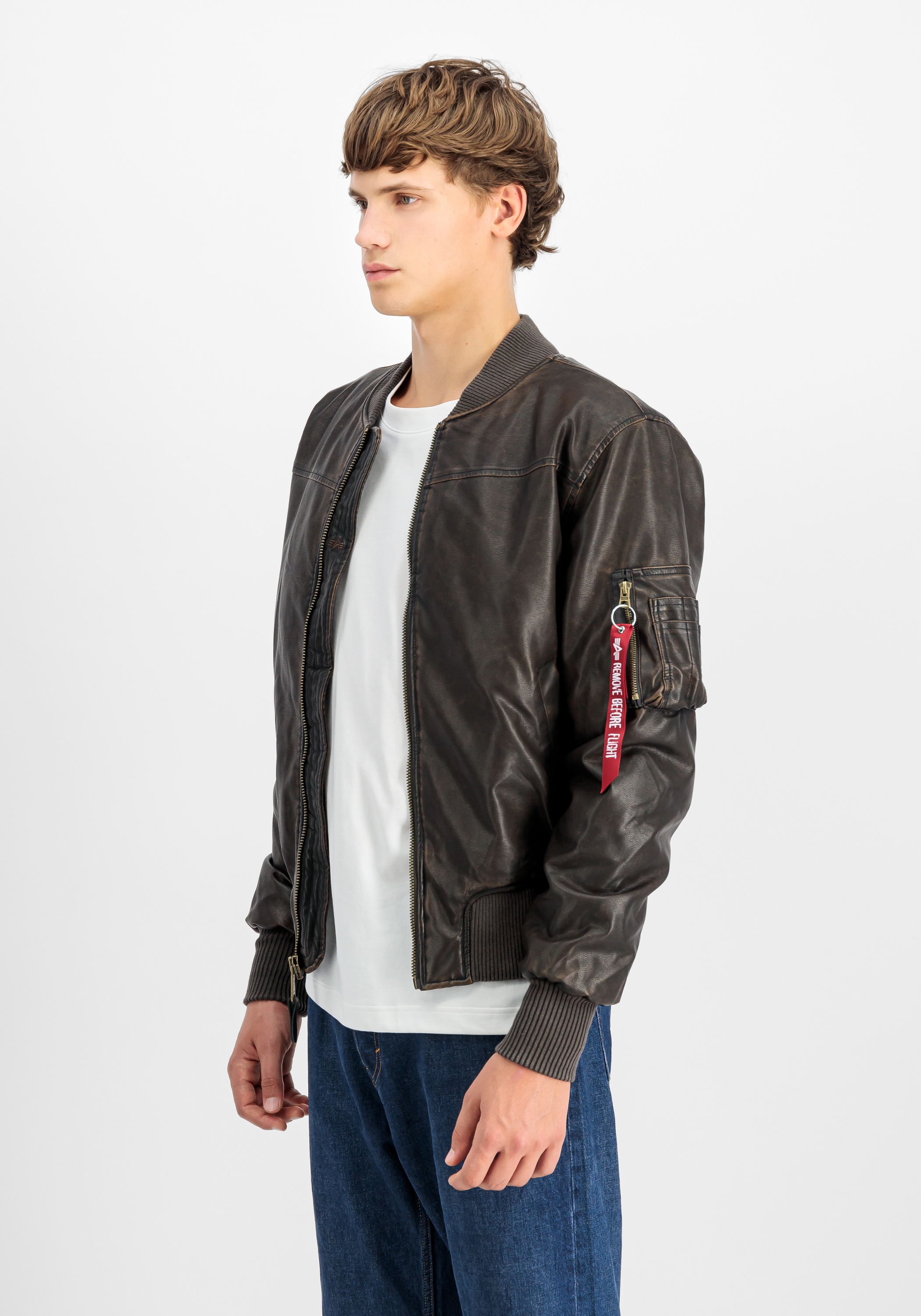 Alpha Industries Bomberjacke »Alpha Industries Men - Bomber Jackets MA-1 Faux Leather Vintage«