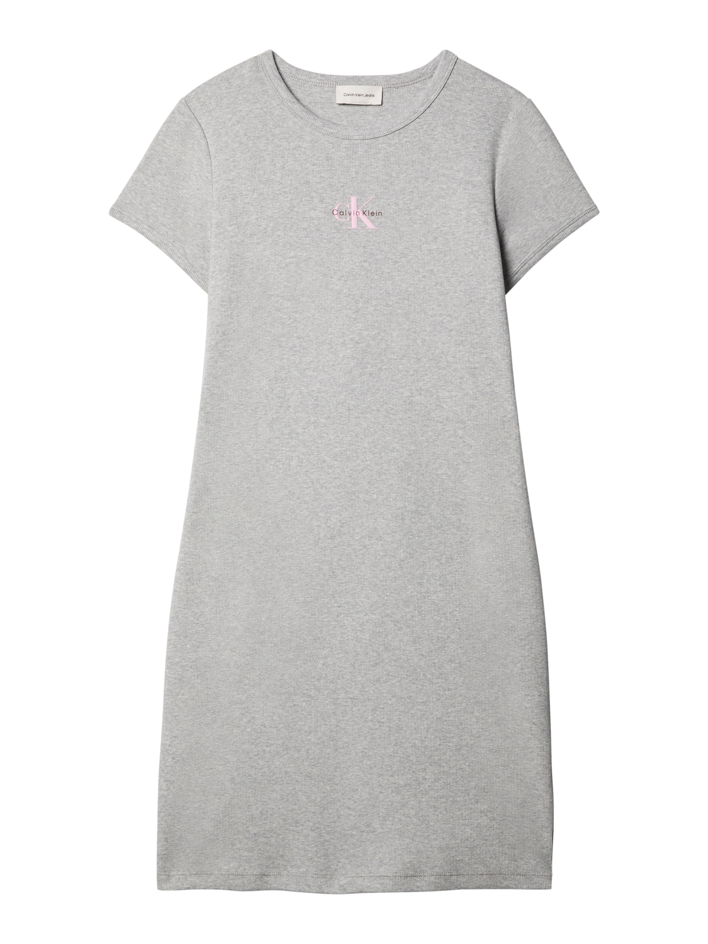 Calvin Klein Jeans Mini-robe »MONOLOGO BABY RIB MINI DRESS« Figurbetonte Passform mit Rundhalsausschnitt