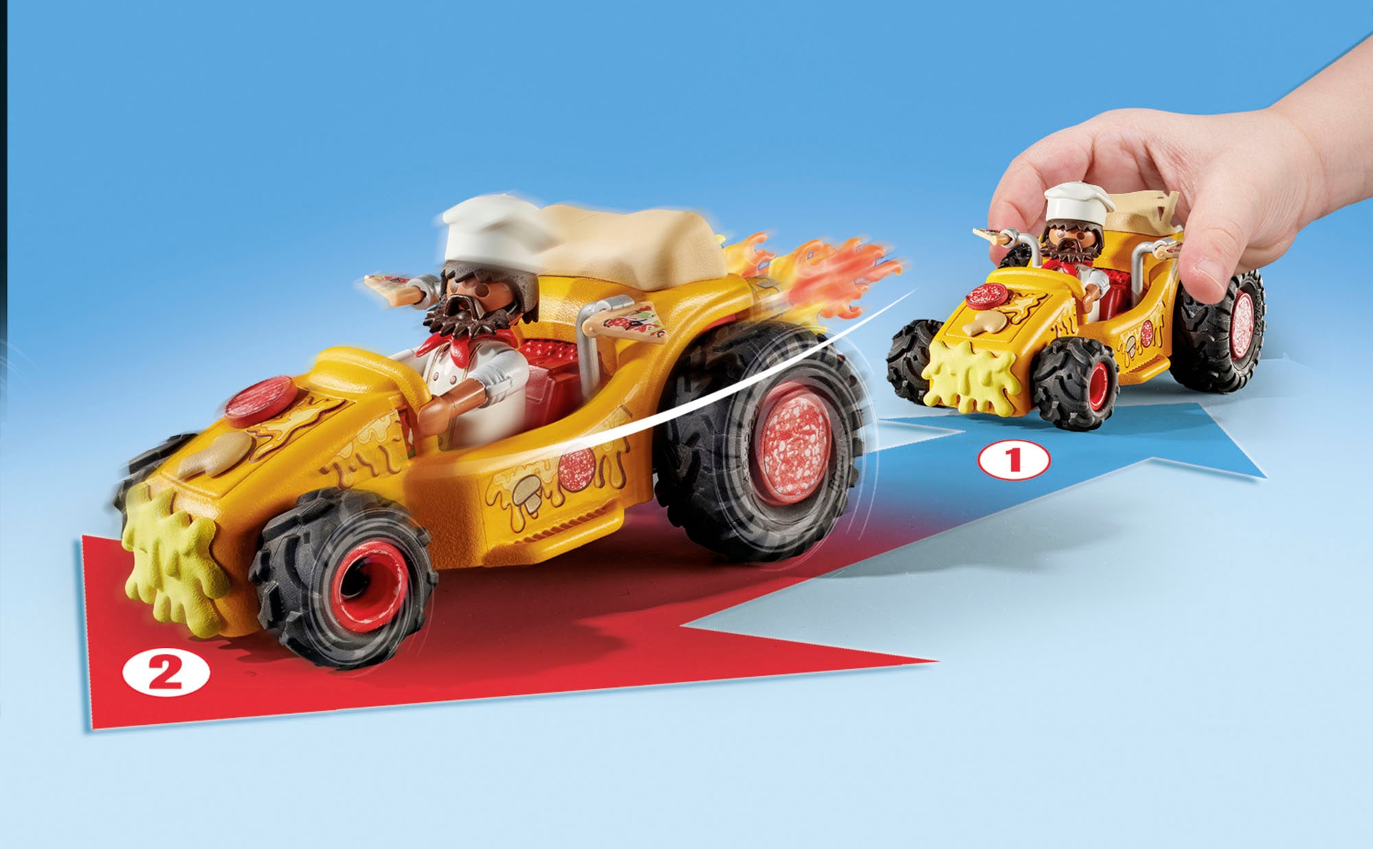 Playmobil® Konstruktions-Spielset »Rasende Pizza (71634), Funstars« Made in Europe