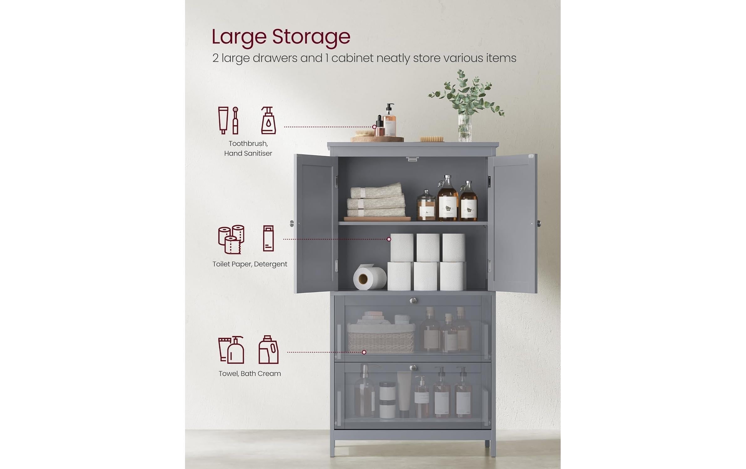 VASAGLE Kommode »in Landhausstil 60 x 110 cm«